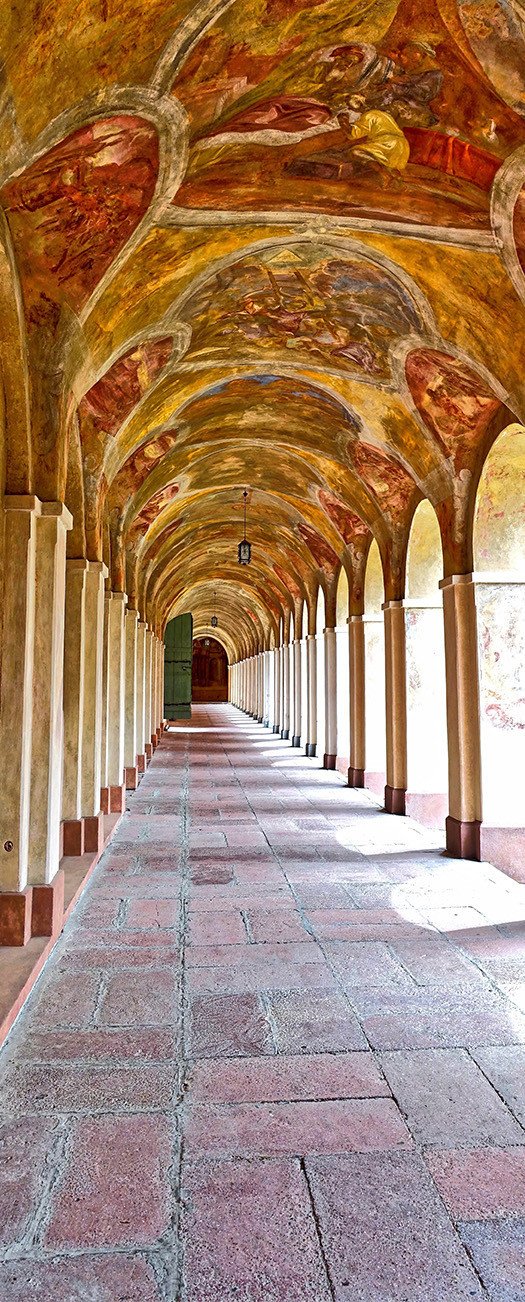 3D arc arch classical corridor door mural Wallpaper AJ Wallpaper