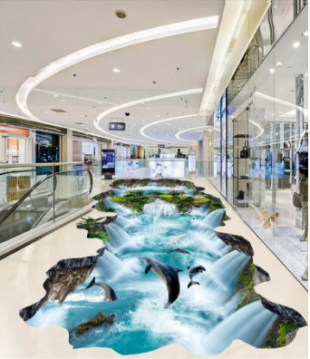 3D Rapids 385 Floor Mural Wallpaper AJ Wallpaper 2