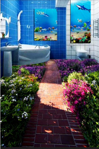 3D Small Garden 386 Floor Mural Wallpaper AJ Wallpaper 2