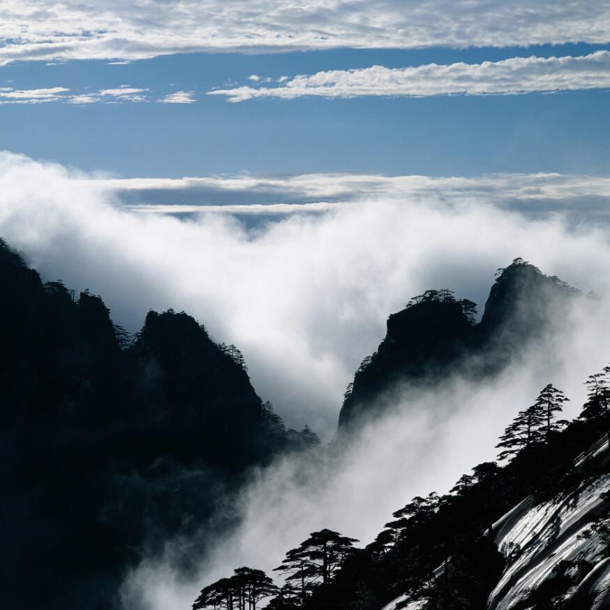 Mountains Clouds Sea Wallpaper AJ Wallpaper