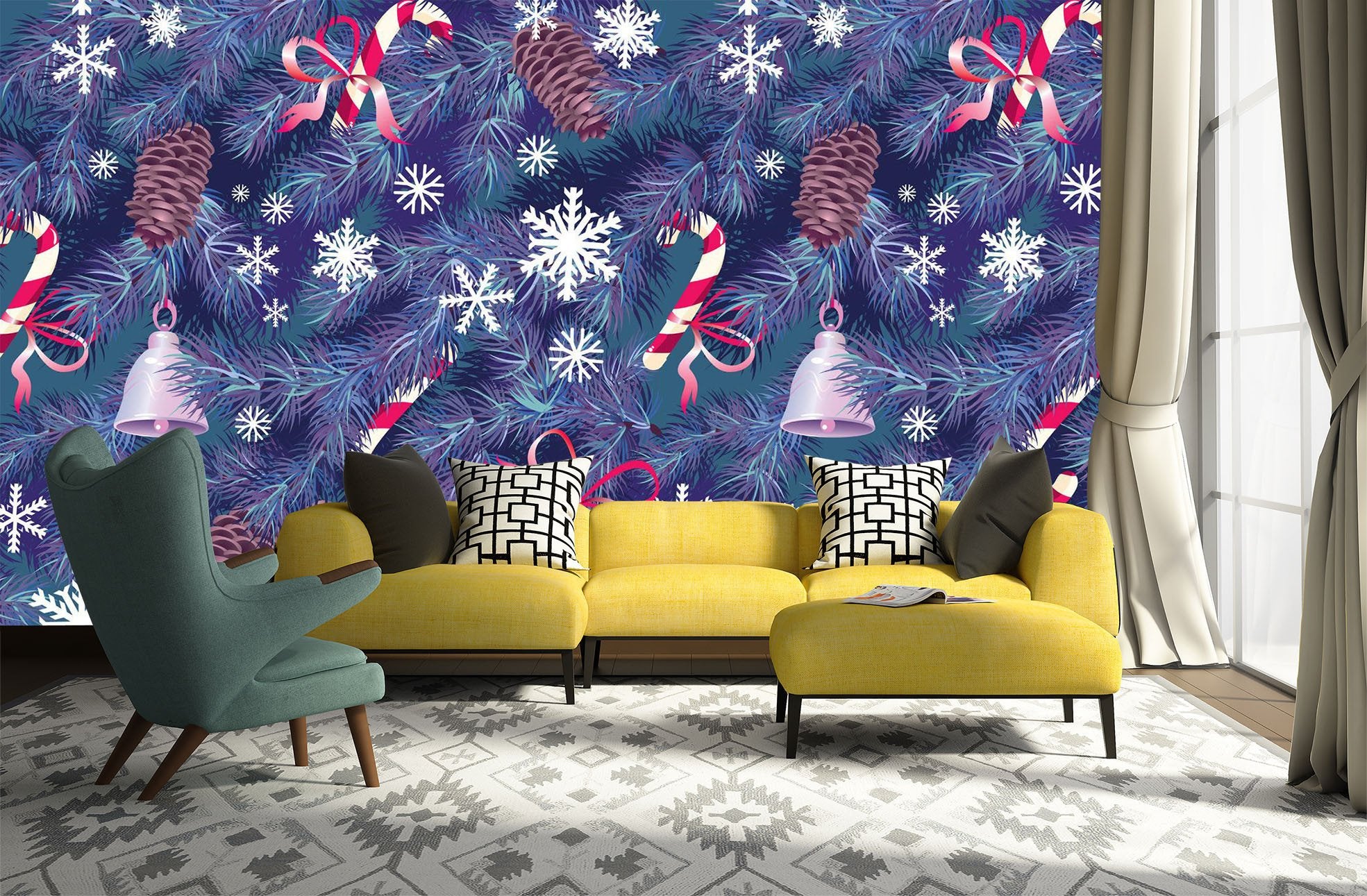 3D Snowflakes Christmas 638 Wallpaper AJ Wallpaper