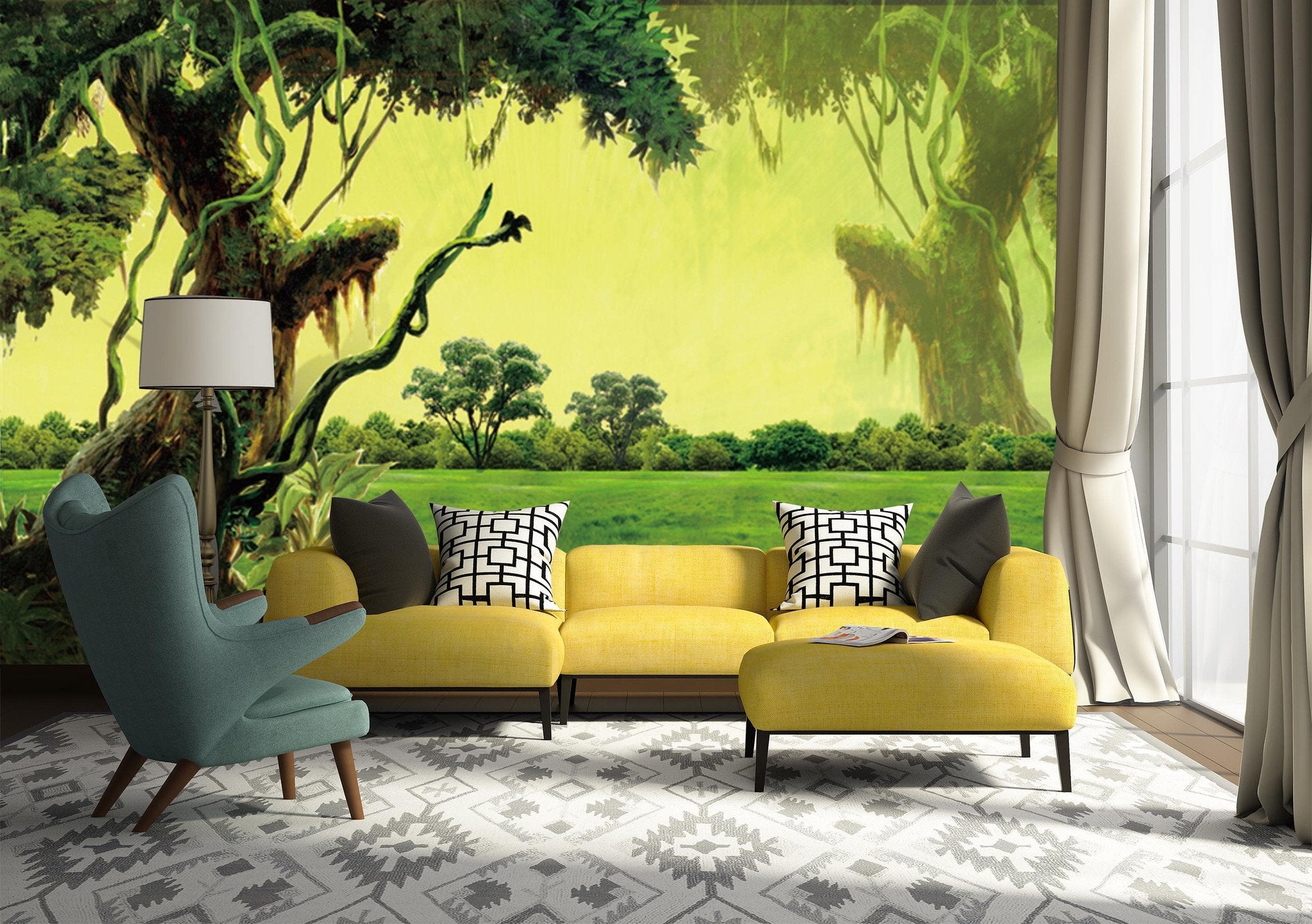 3D Old Green Tree 29 Wallpaper AJ Wallpaper