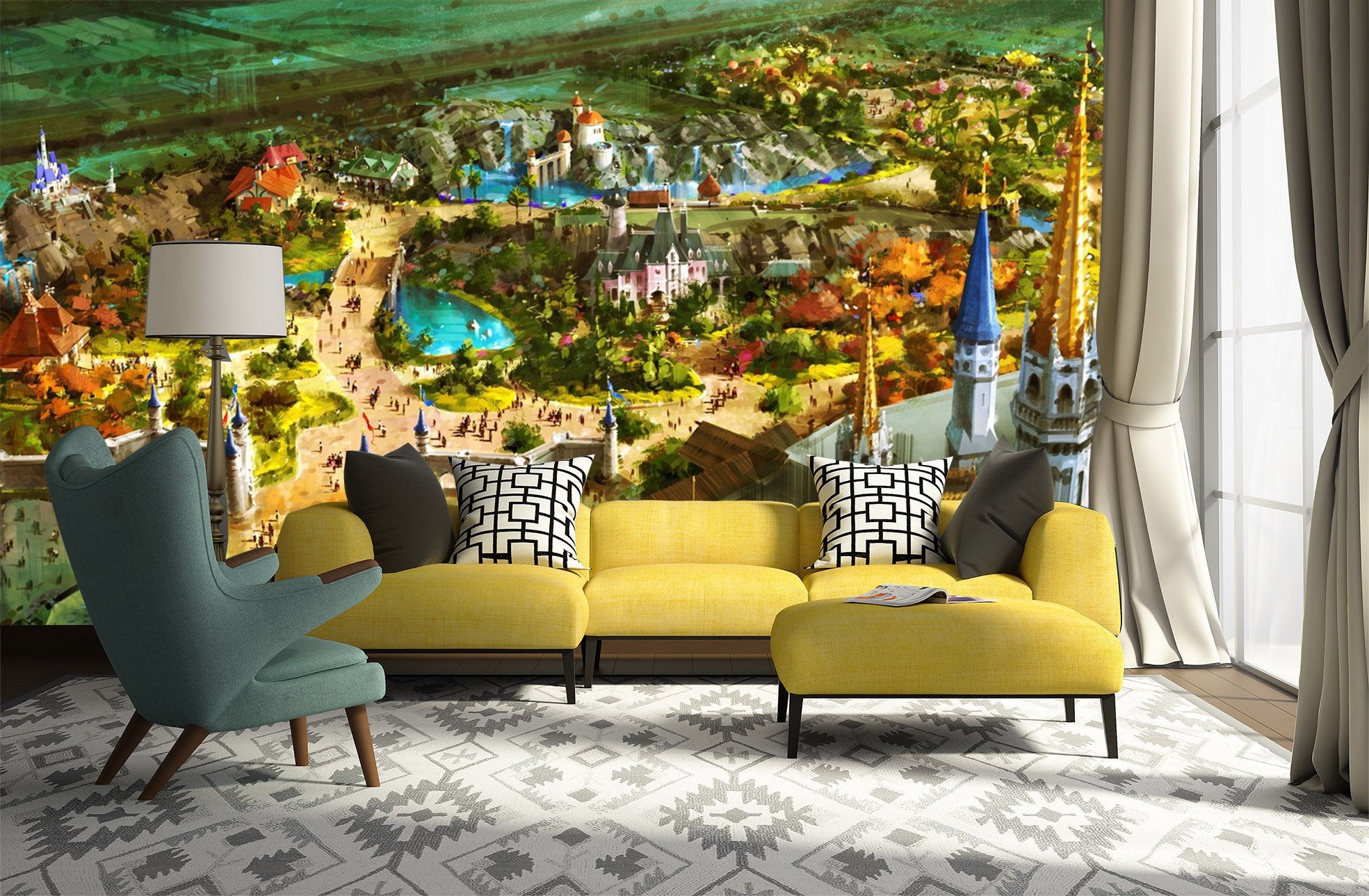 3D Castle Village 048 Wallpaper AJ Wallpaper