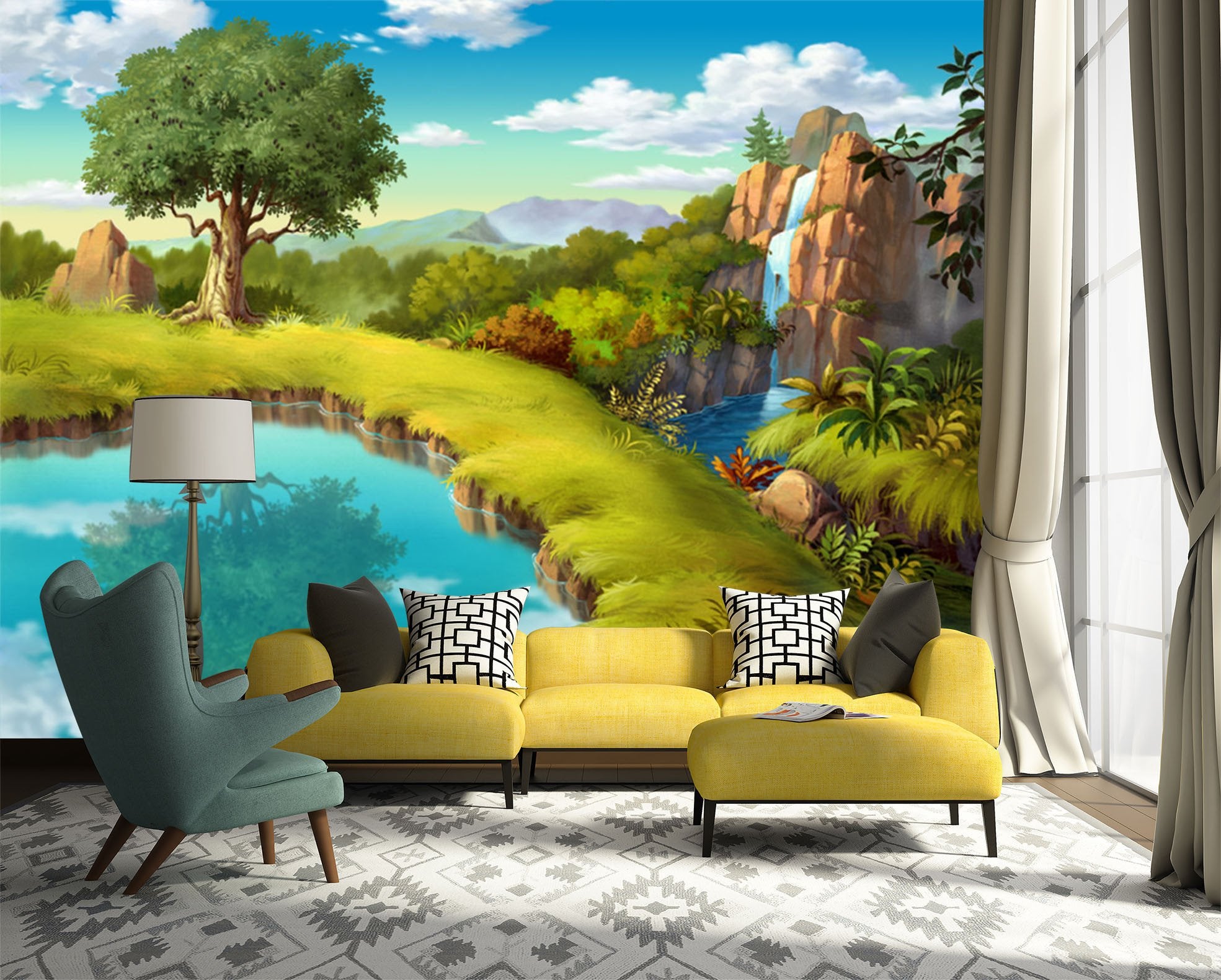 3D Village Scenery 25 Wallpaper AJ Wallpaper