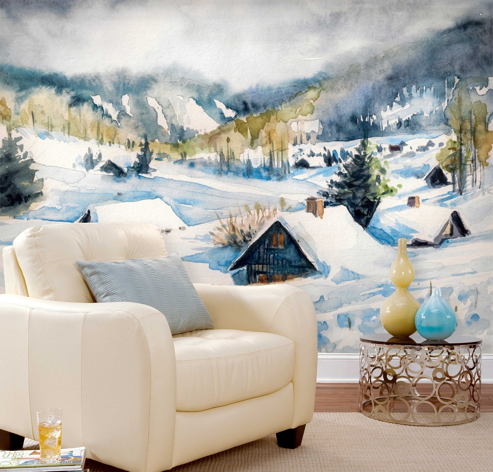 3D Winter Snow Hut 582 Wallpaper AJ Wallpaper