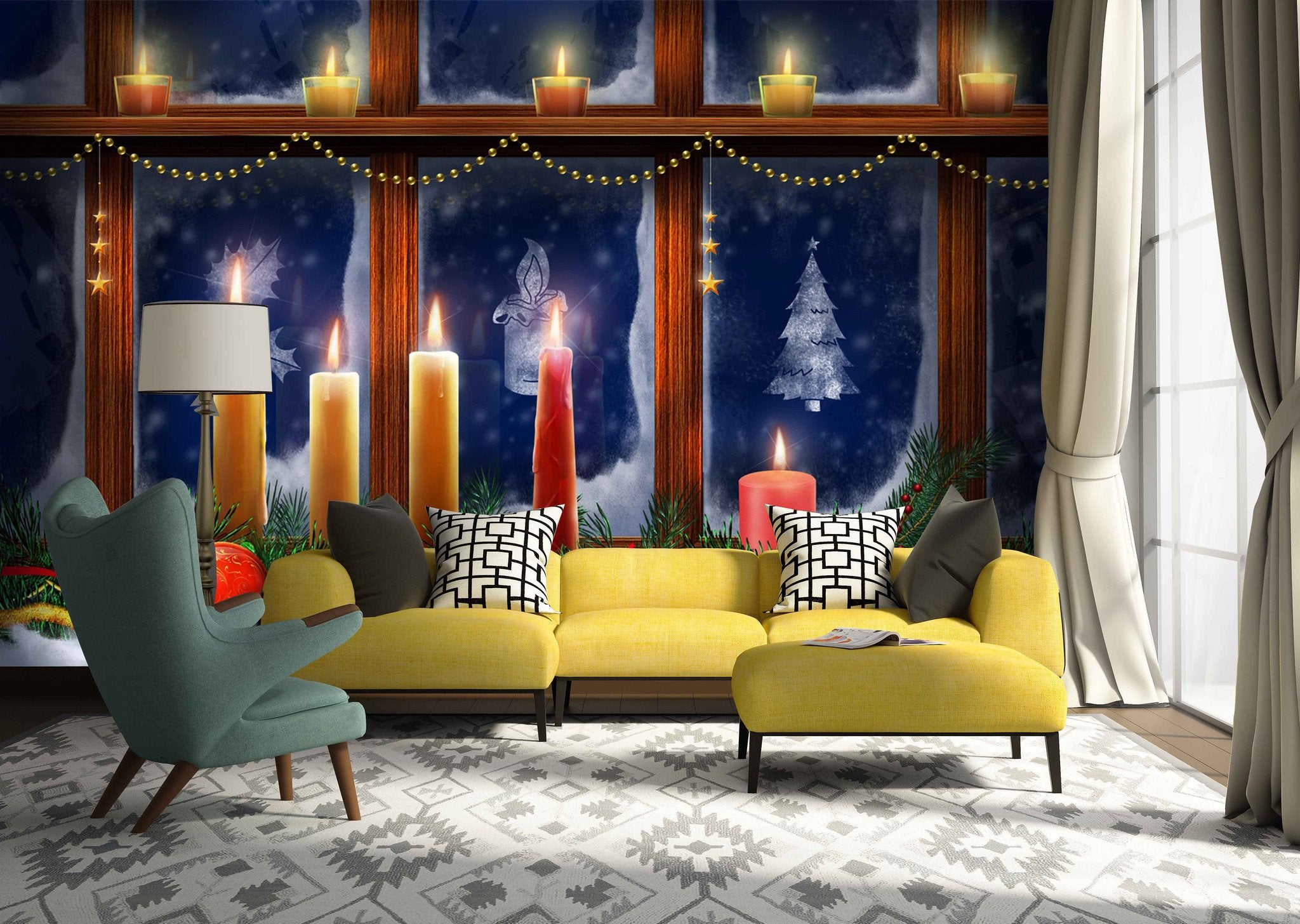3D Christmas Candle 767 Wallpaper AJ Wallpaper