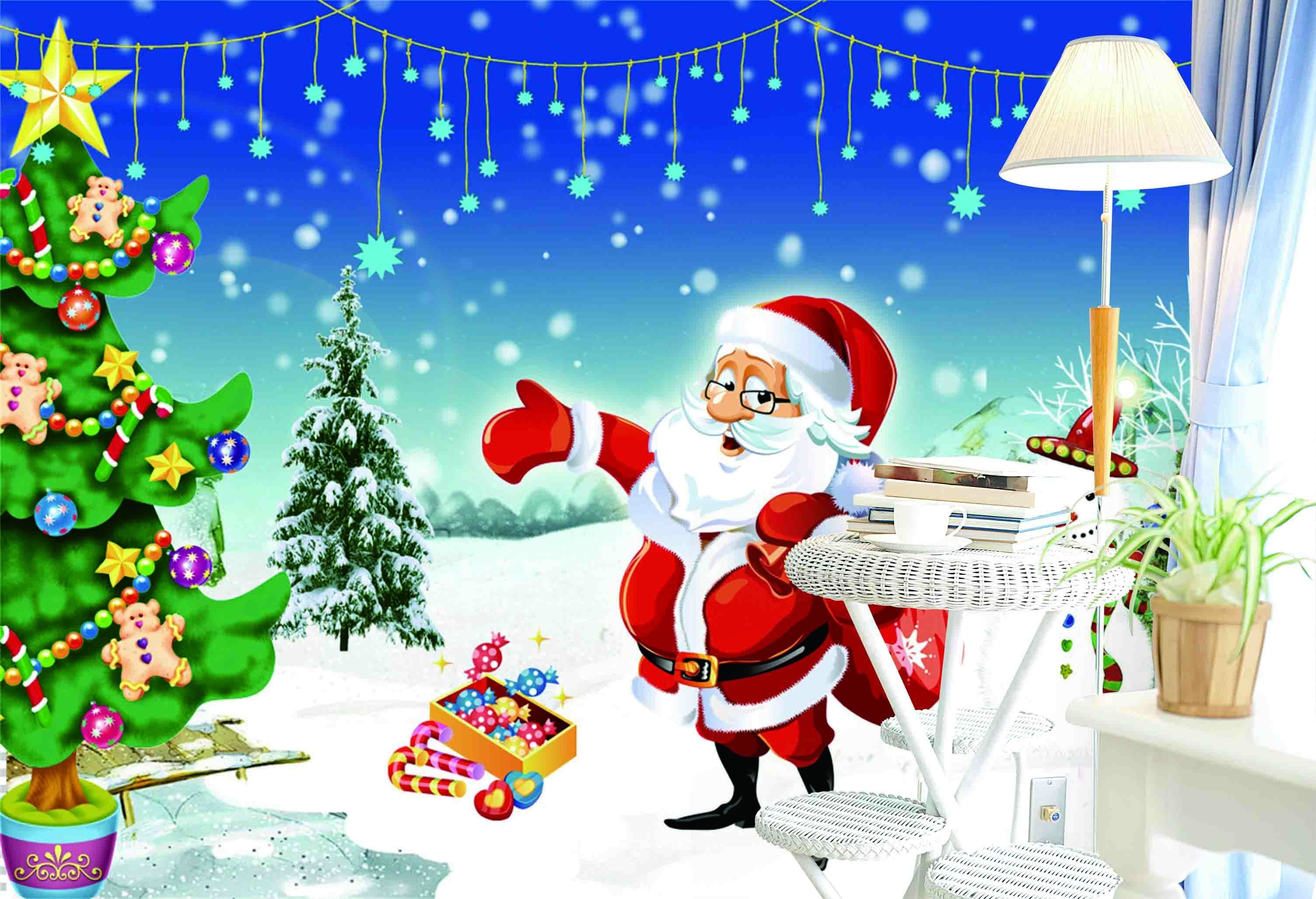 3D Old People Christmas 018 Wallpaper AJ Wallpaper