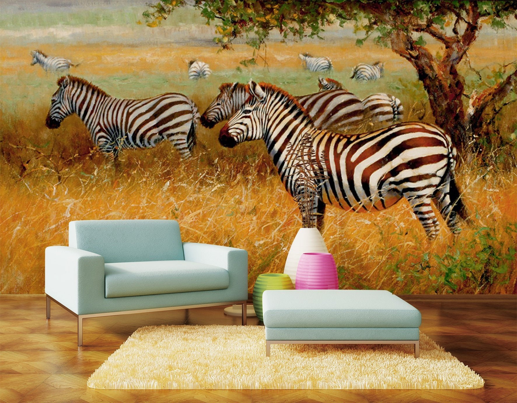 3D Zebra Trees 687 Wallpaper AJ Wallpaper