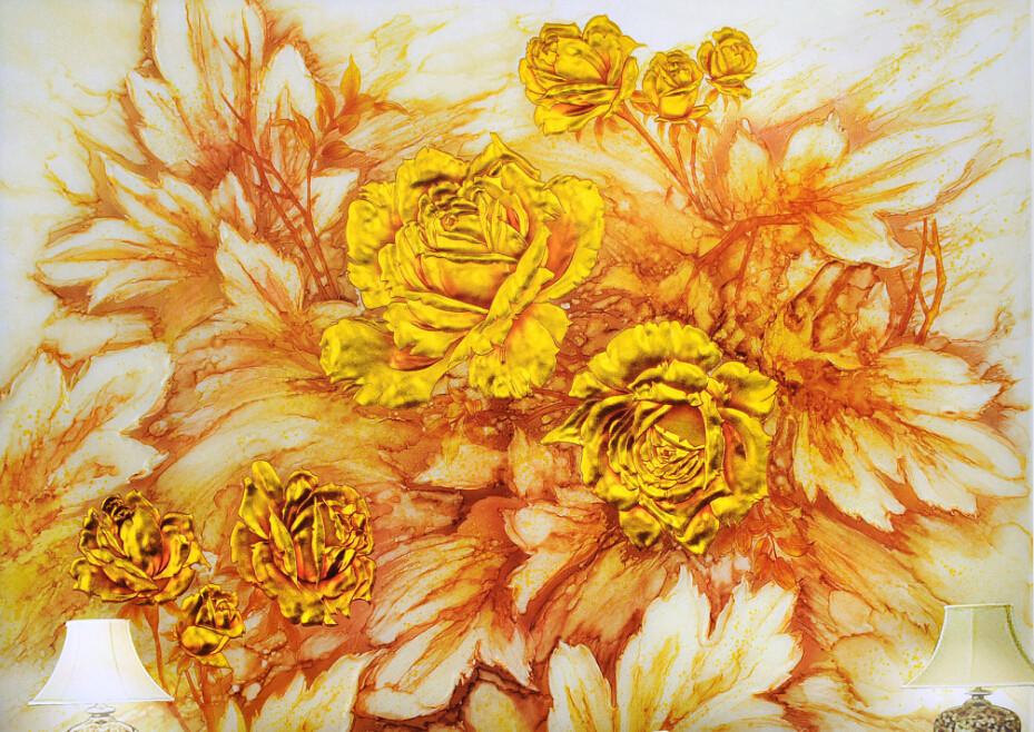 Yellow Peonies Wallpaper AJ Wallpaper