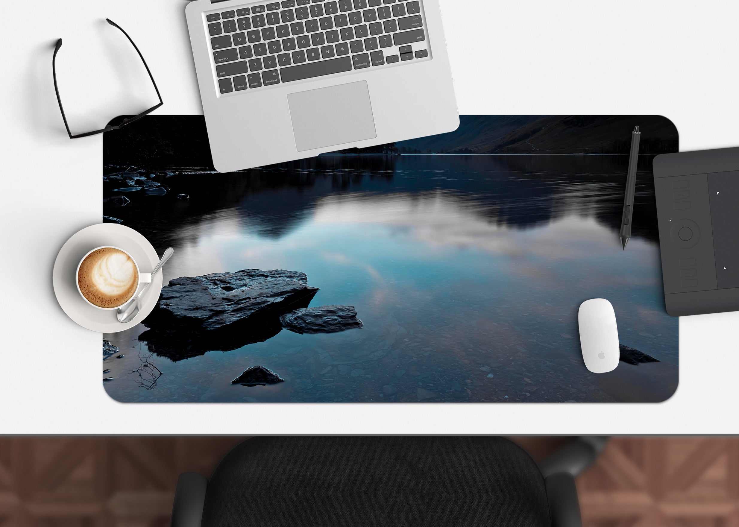 3D Stone Lake 7720 Assaf Frank Desk Mat