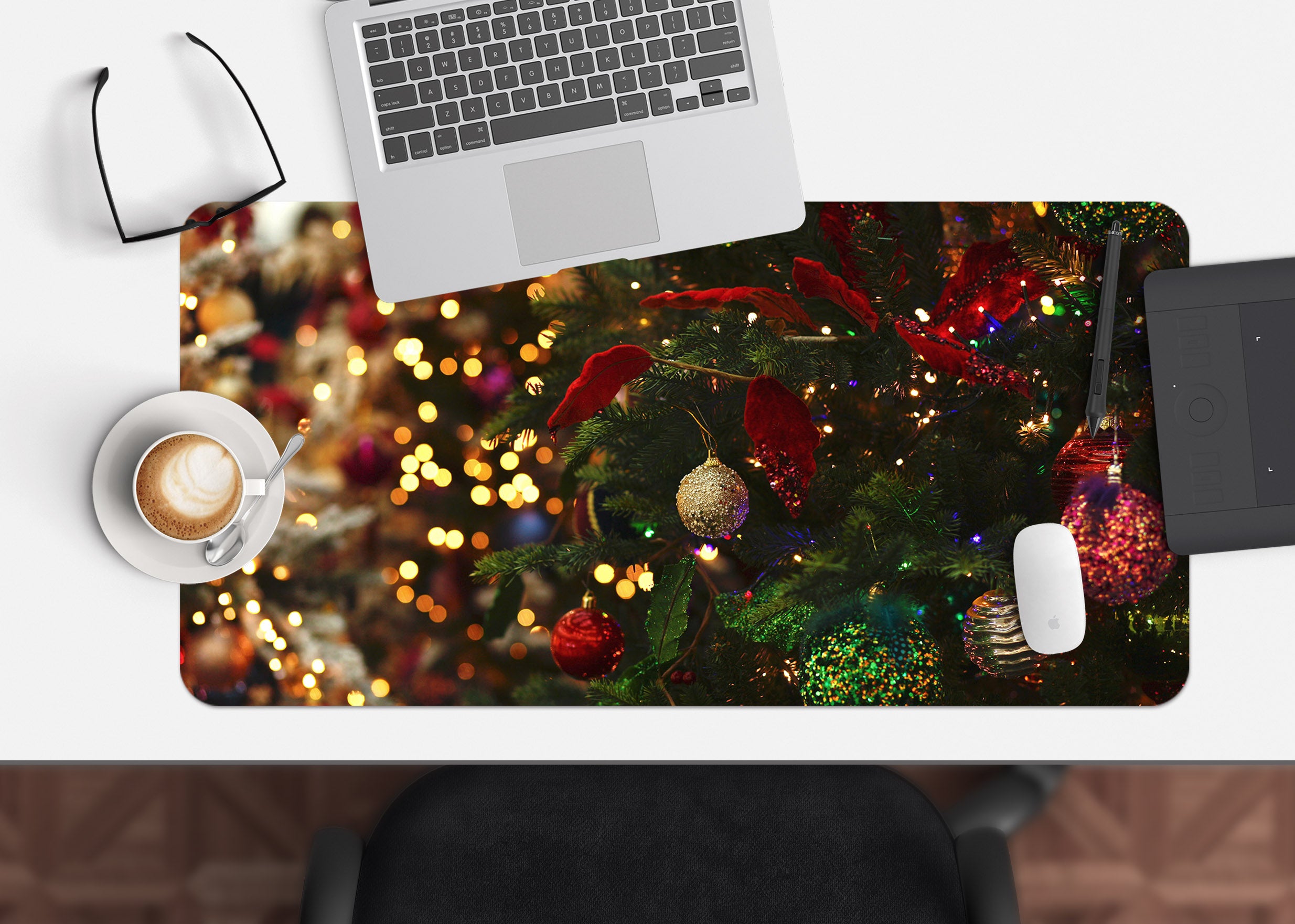 3D Red Pendant 53232 Christmas Desk Mat Xmas