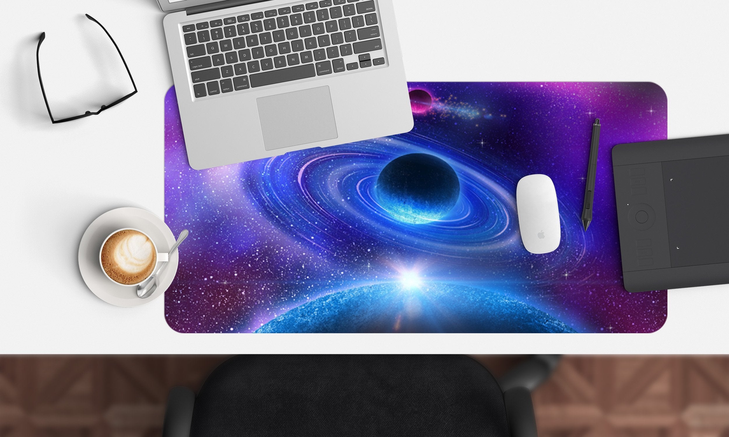 3D Milky Way Stars 055 Desk Mat Mat AJ Creativity Home