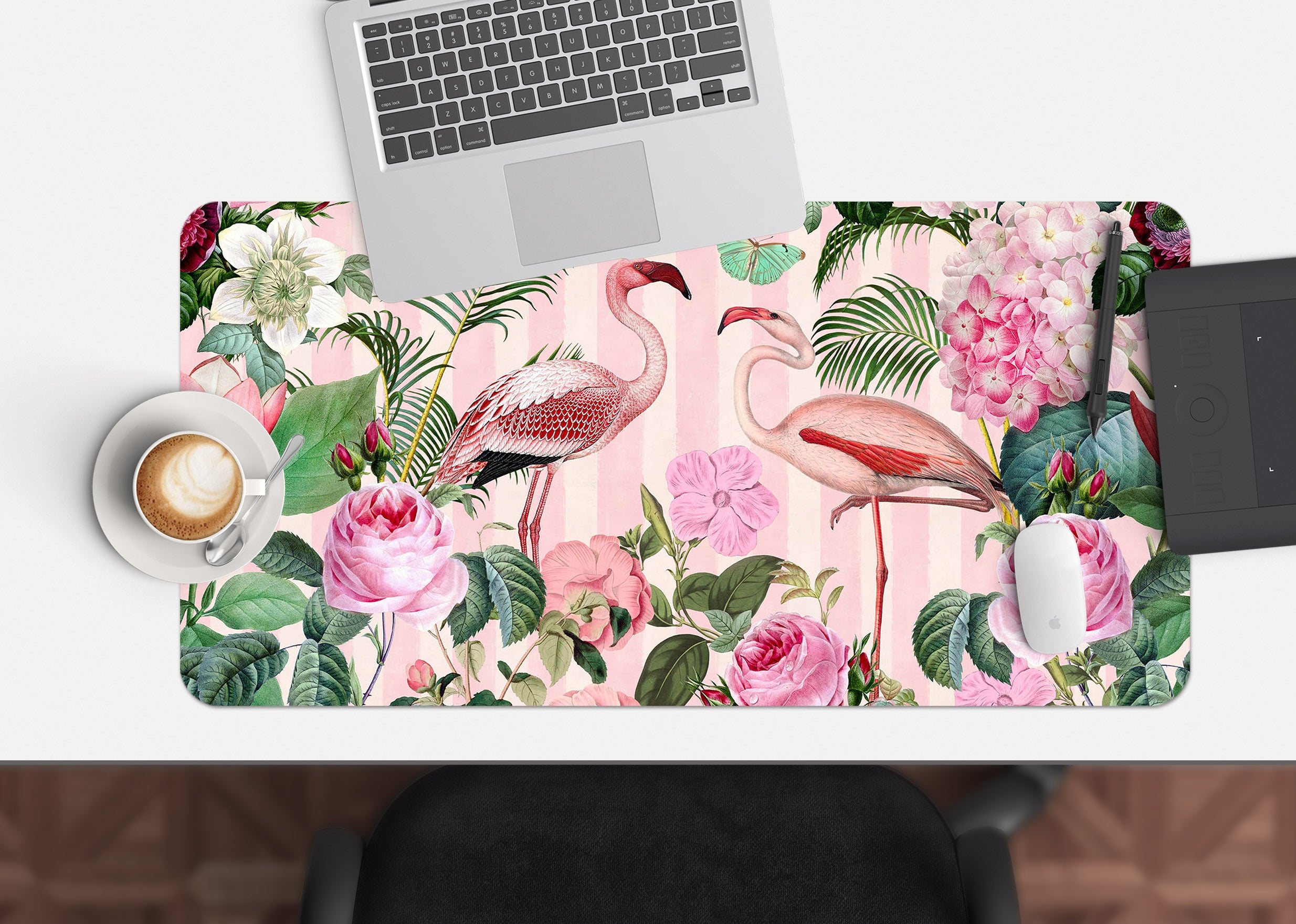 3D Flamingo Rose 995 Andrea Haase Desk Mat