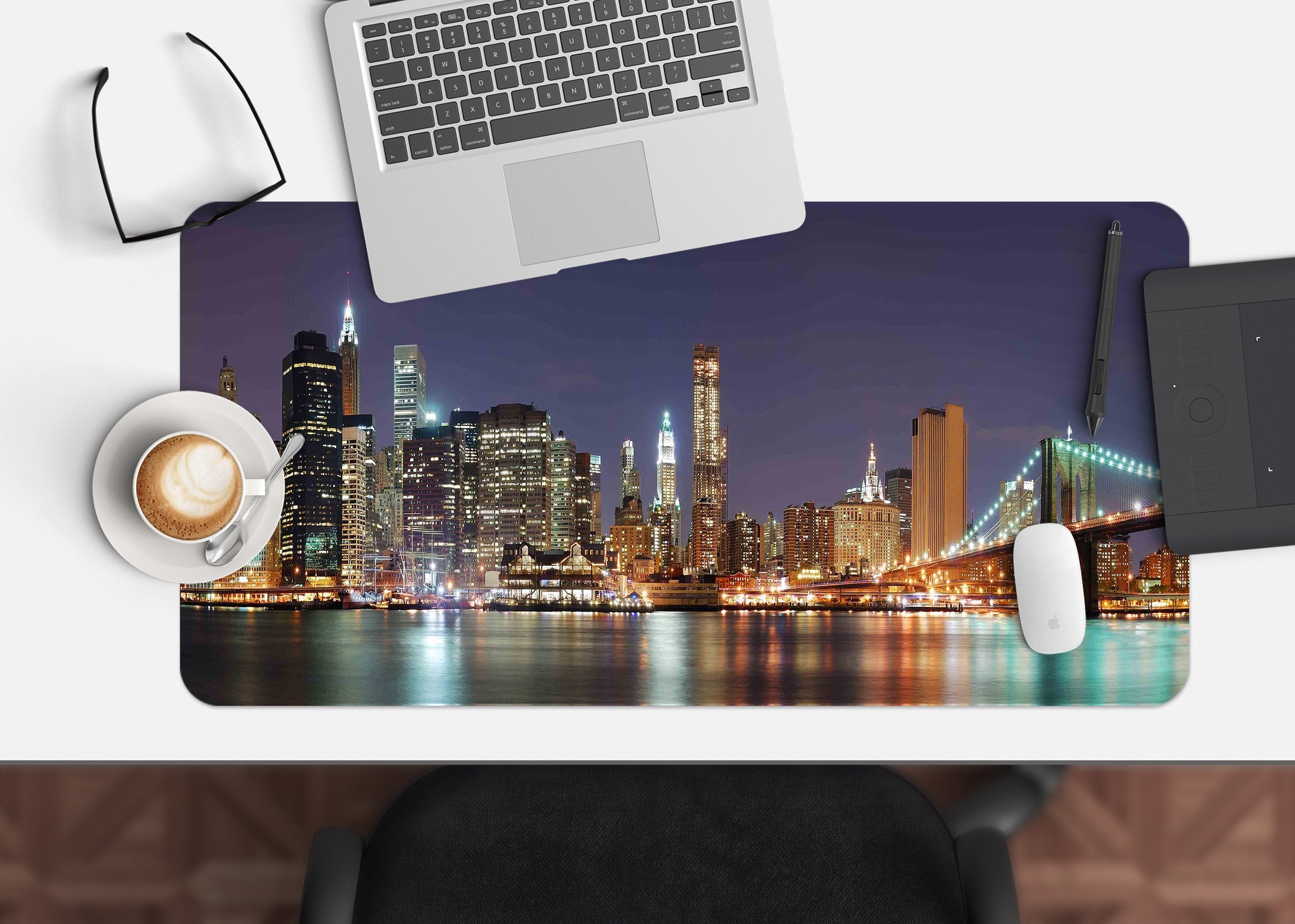 3D Night View 187 Desk Mat Mat AJ Creativity Home