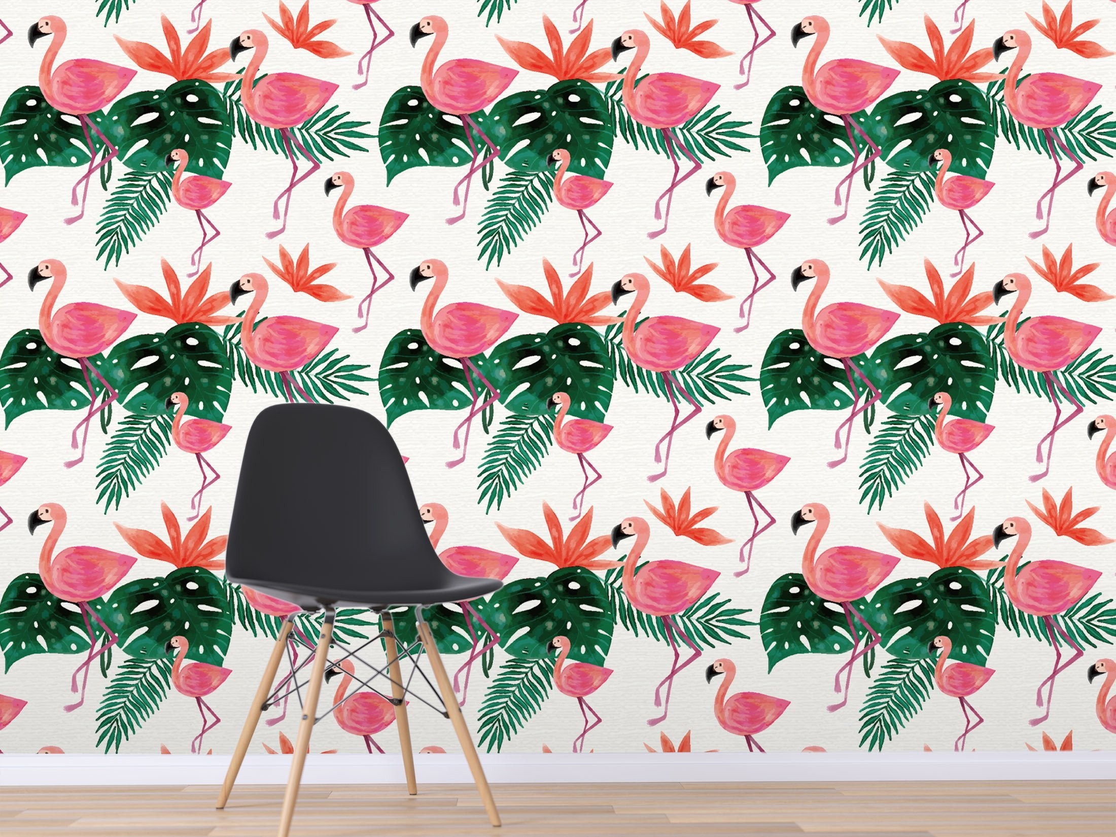 3D Flamingo Petal Leaf 465 Wallpaper AJ Wallpaper