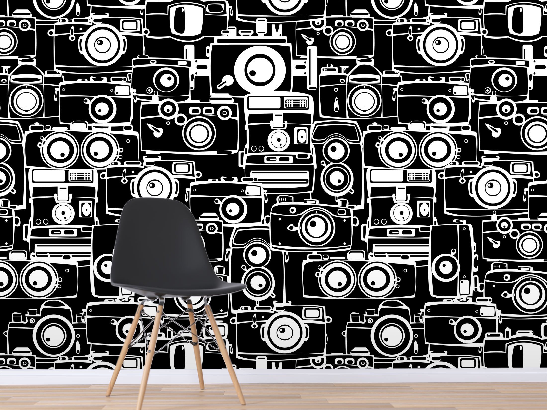 3D Black Bottom Camera 696 Wallpaper AJ Wallpaper