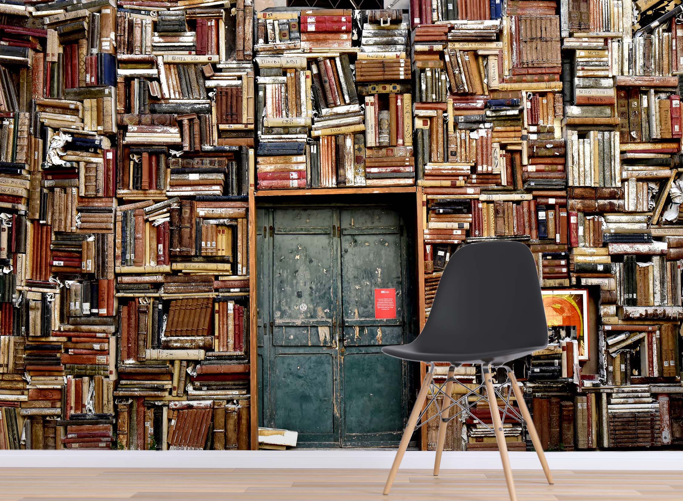 3D Book Door Old Book 038 Wall Murals