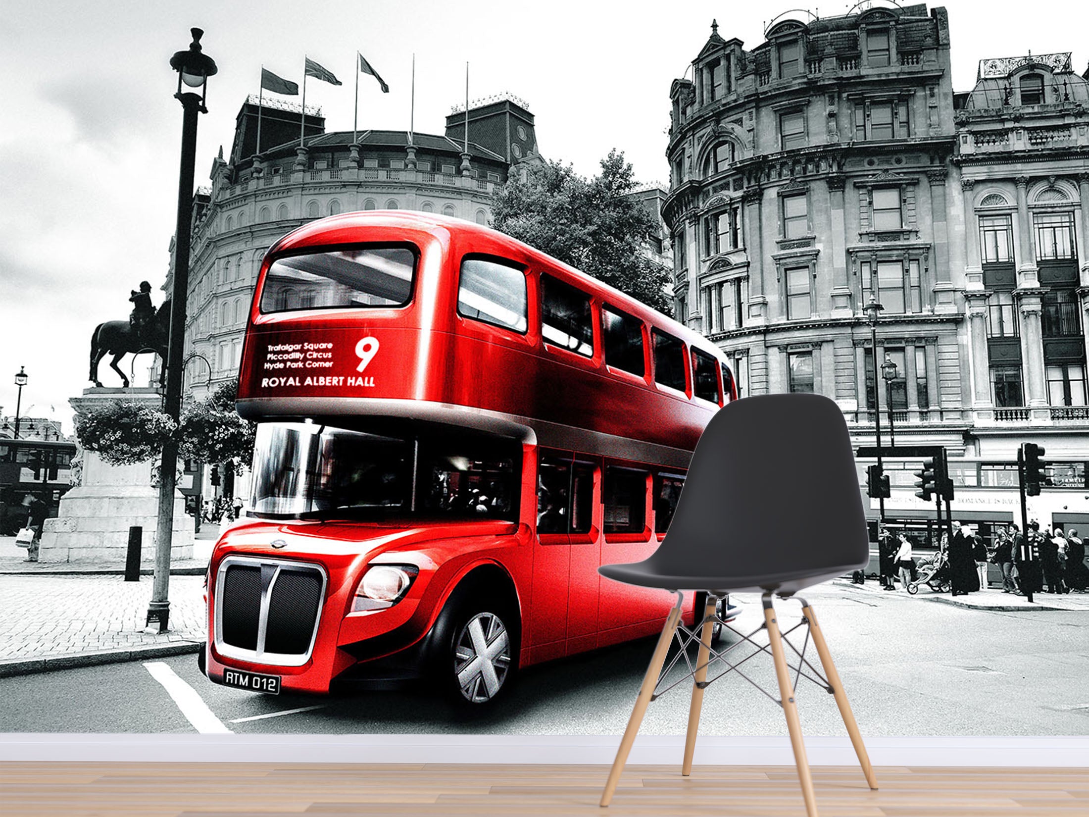 3D Double Decker Bus 260 Vehicle Wall Murals