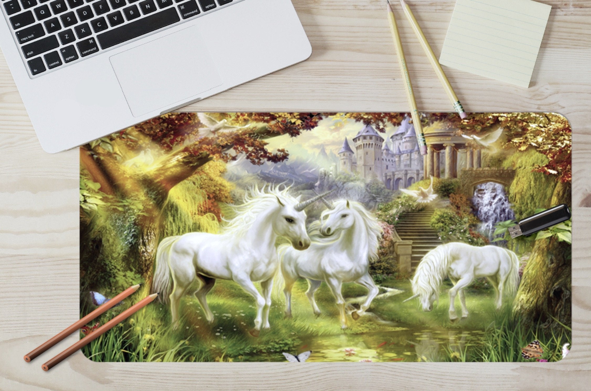 3D Horse Castle 043 Desk Mat Mat AJ Creativity Home