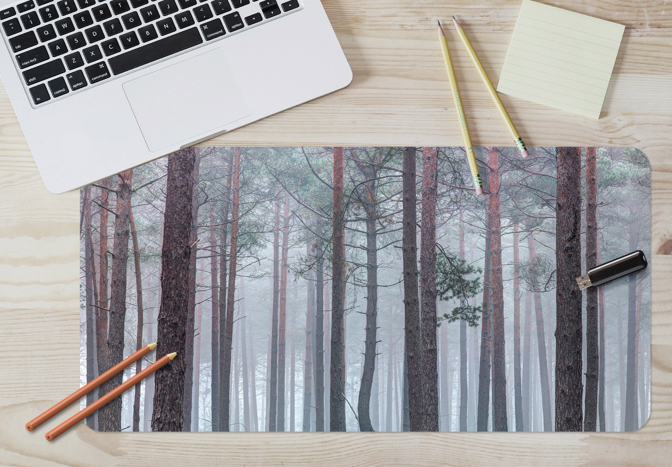 3D Trunk Leaves 7752 Assaf Frank Desk Mat