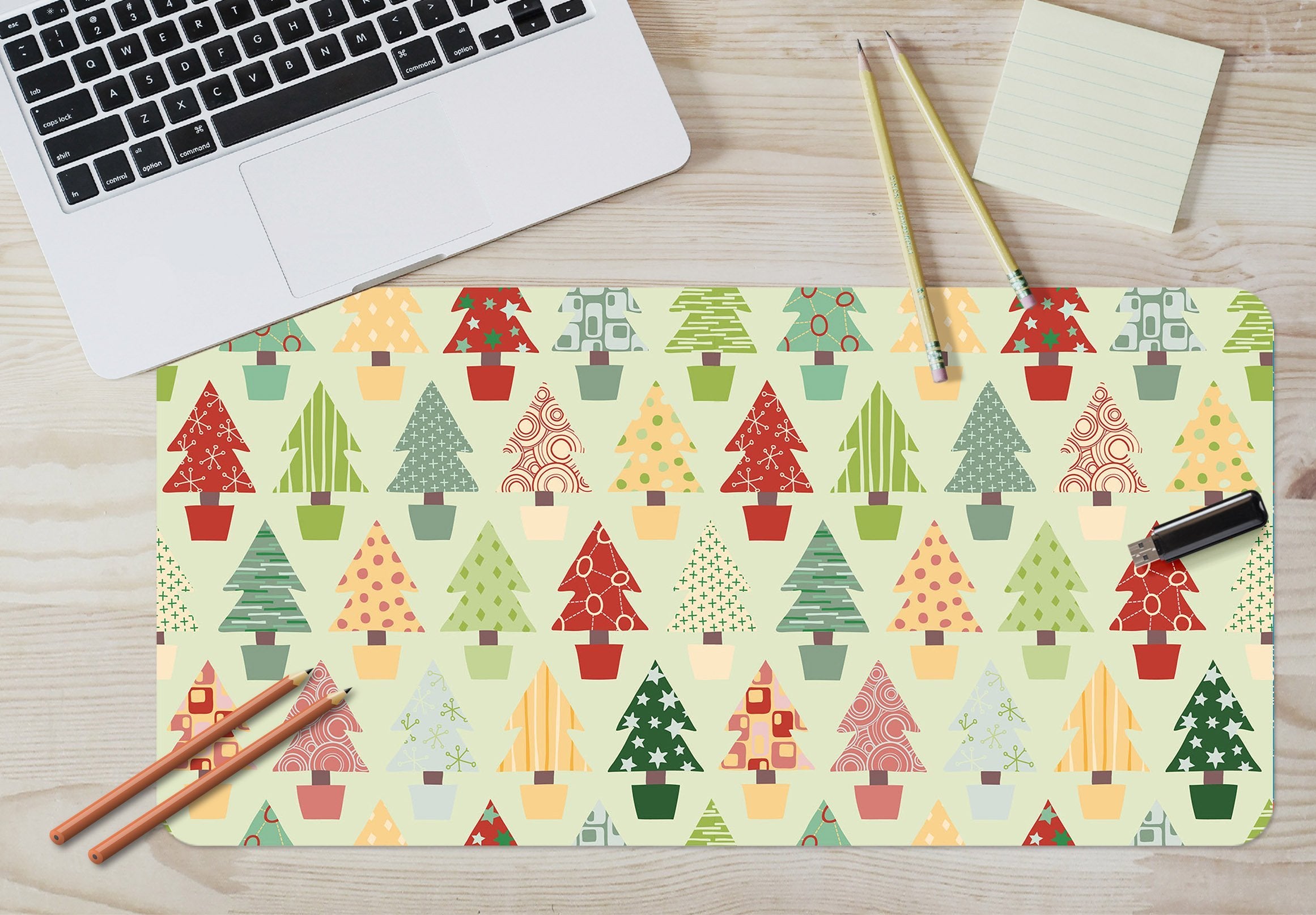 3D Color Tree Pattern 035 Desk Mat Mat AJ Creativity Home