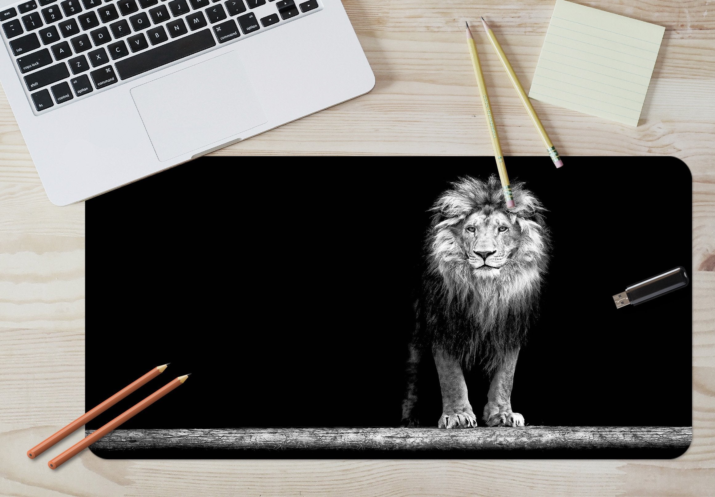 3D Old Lion 166 Desk Mat Mat AJ Creativity Home