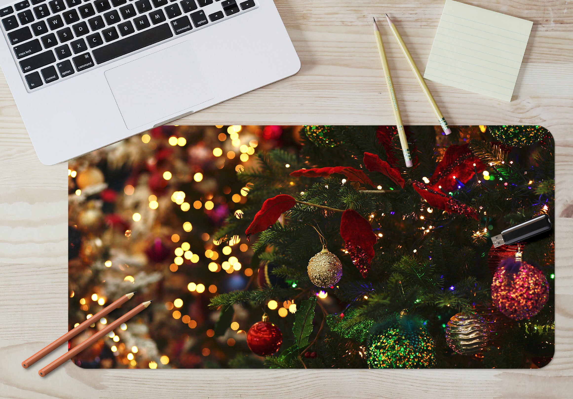 3D Red Pendant 53232 Christmas Desk Mat Xmas