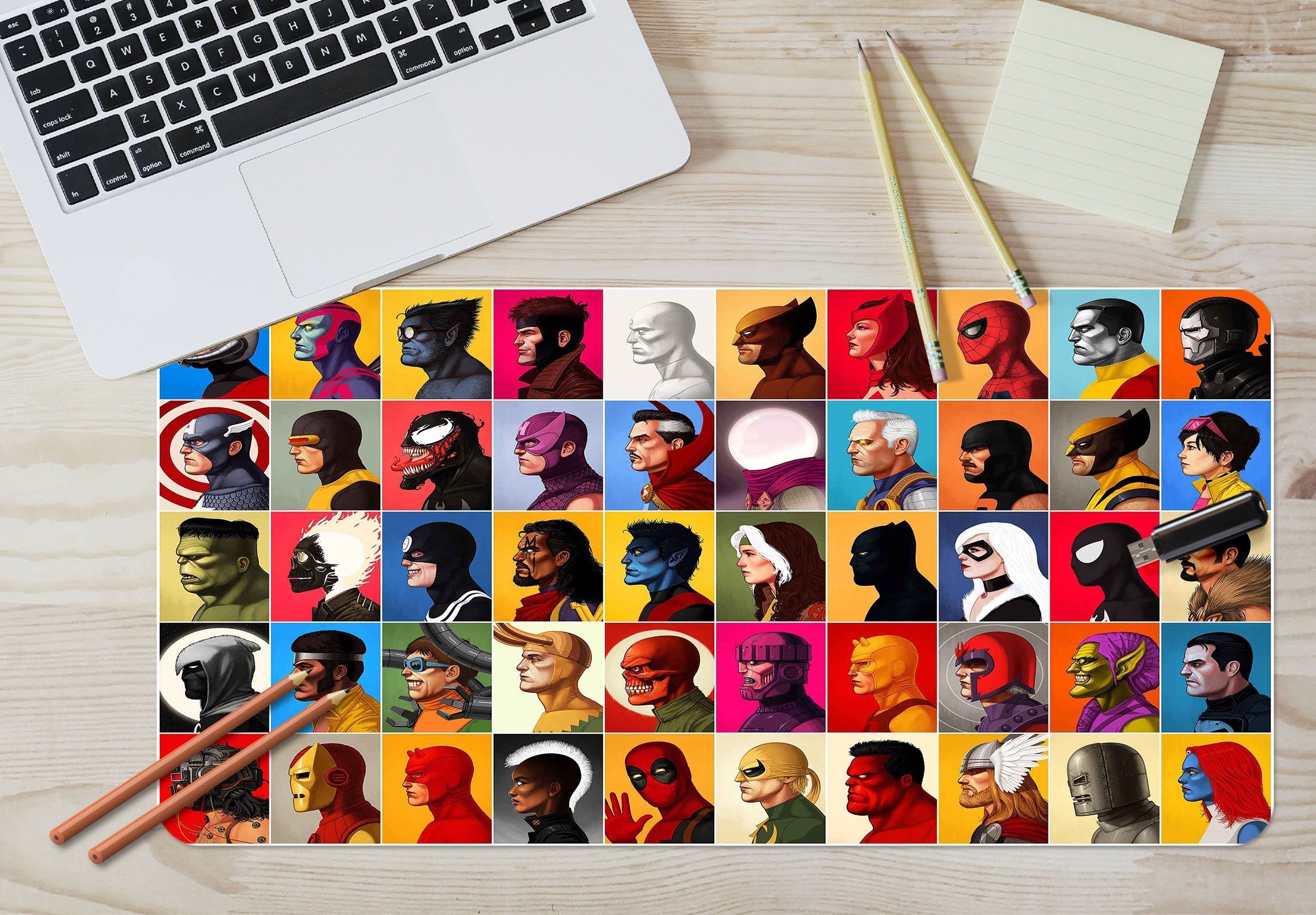 3D Profile Picture 049 Desk Mat Mat AJ Creativity Home