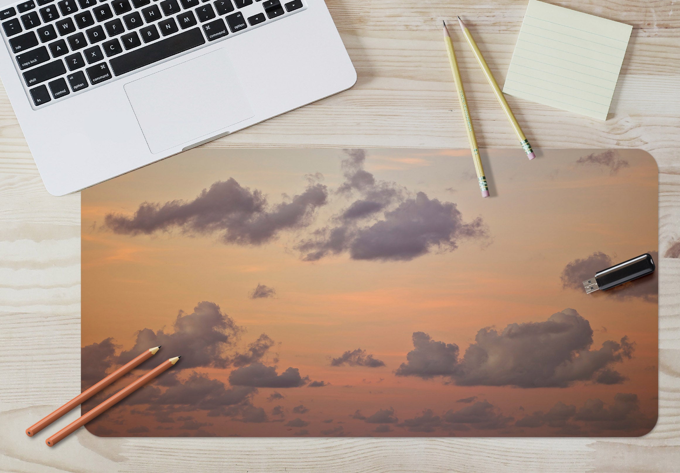 3D Sunset Clouds 7706 Assaf Frank Desk Mat