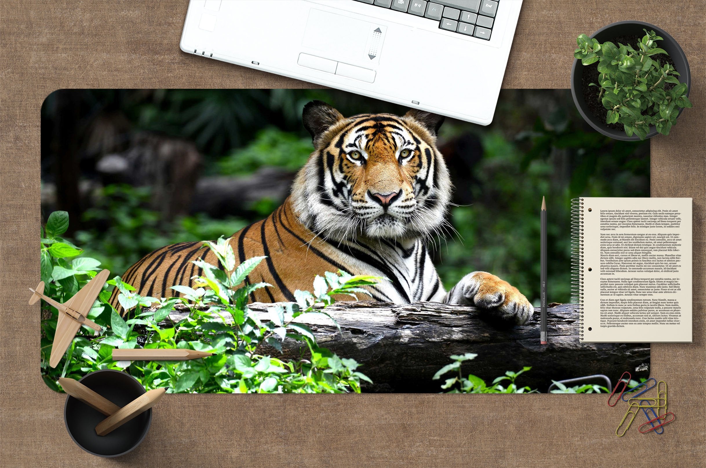 3D Trunk Tiger 104 Desk Mat Mat AJ Creativity Home