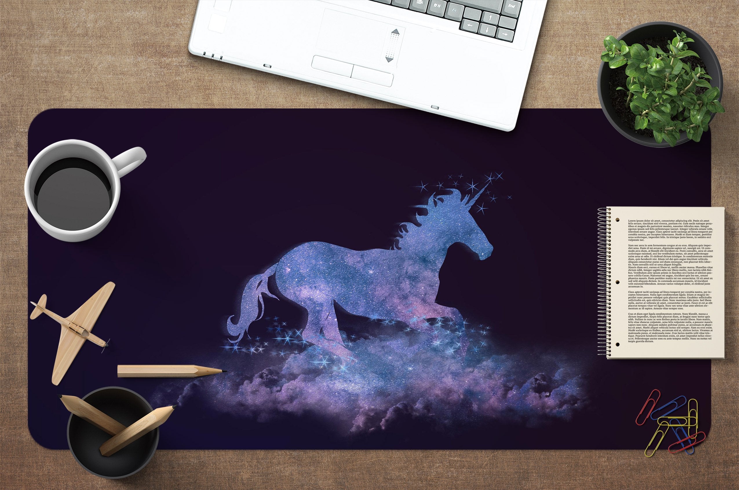 3D Unicorn Shadow 191 Desk Mat Mat AJ Creativity Home