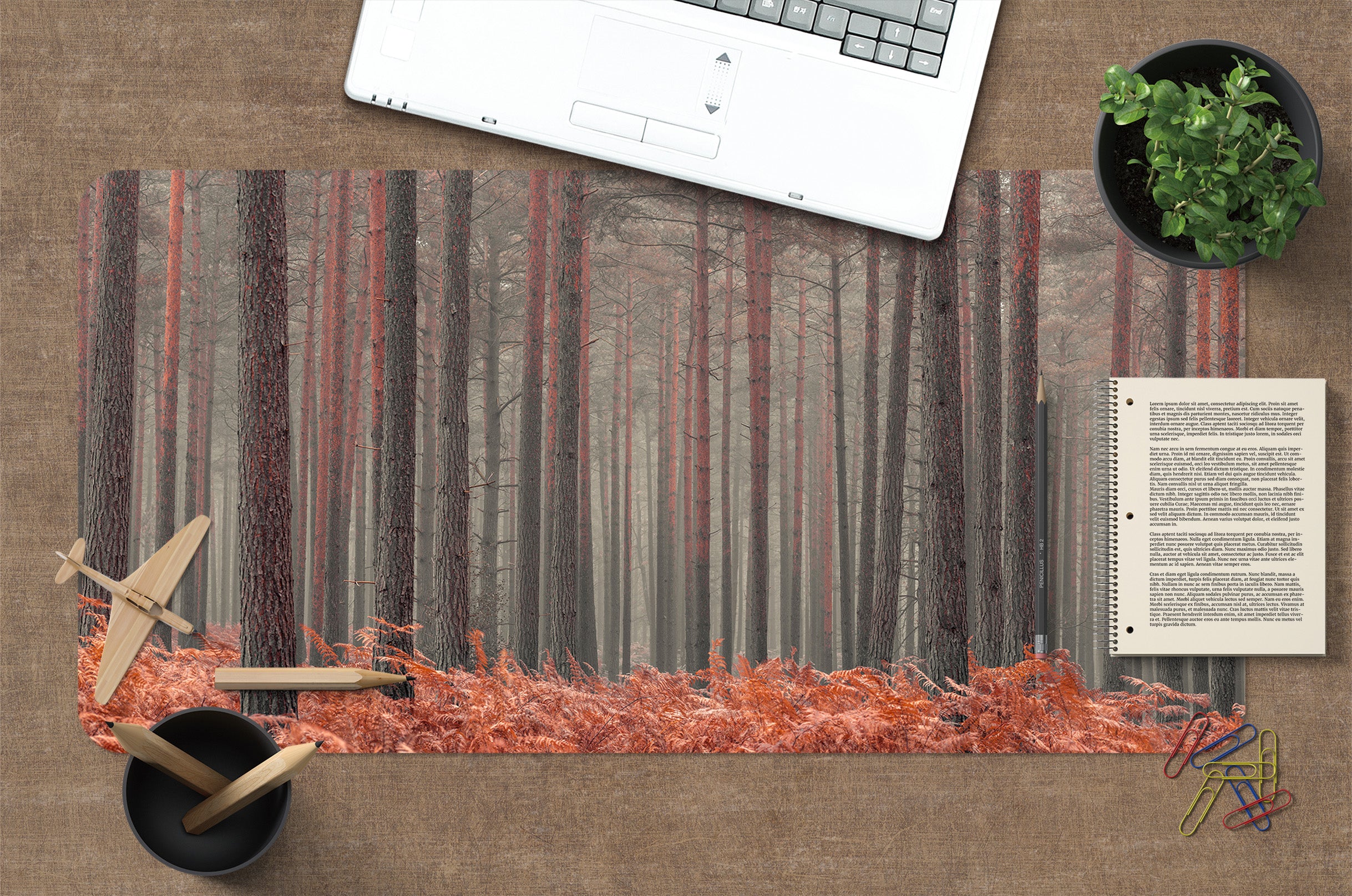 3D Autumn Leaves 7760 Assaf Frank Desk Mat