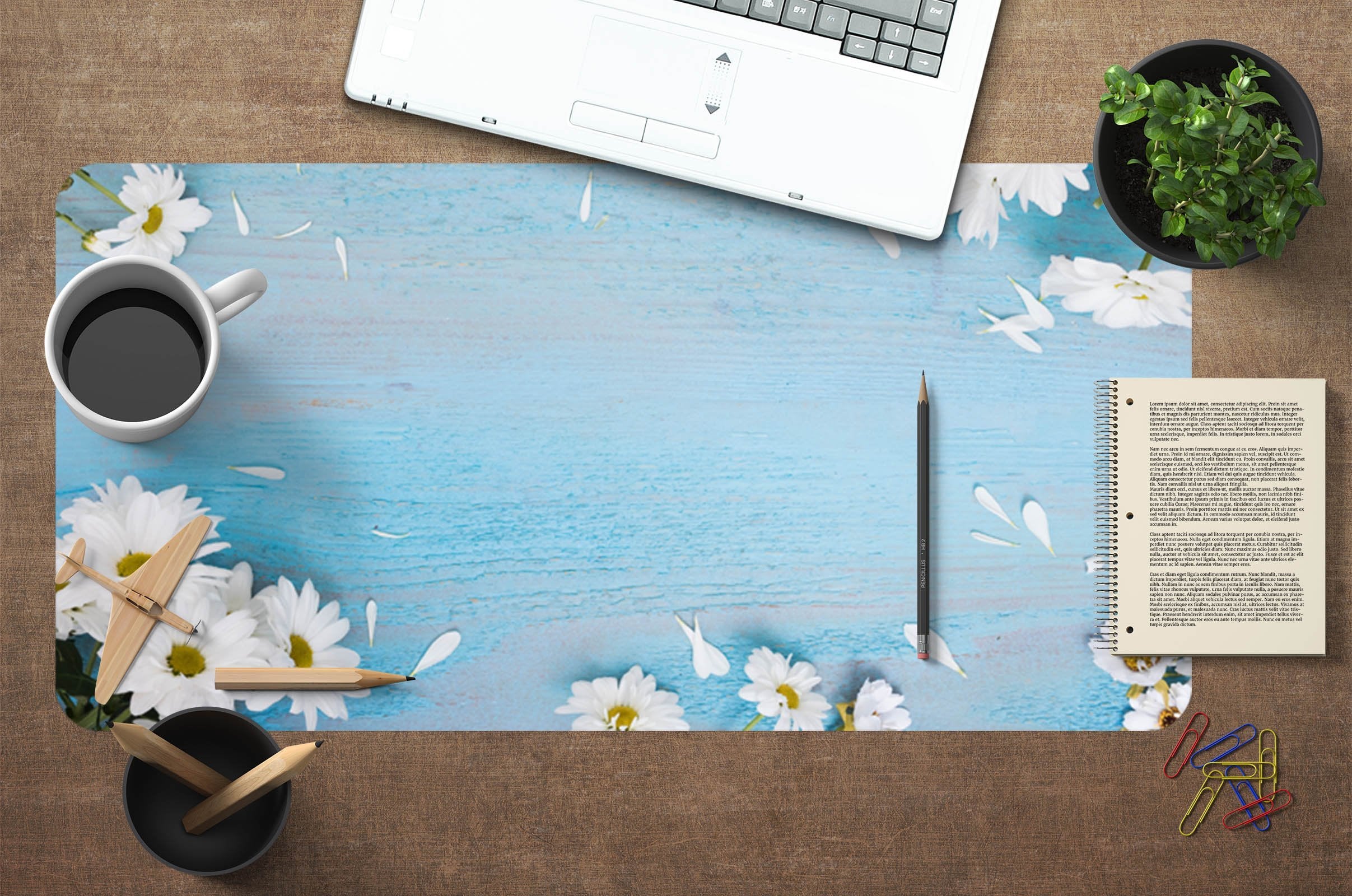3D Daisy Petals 044 Desk Mat Mat AJ Creativity Home