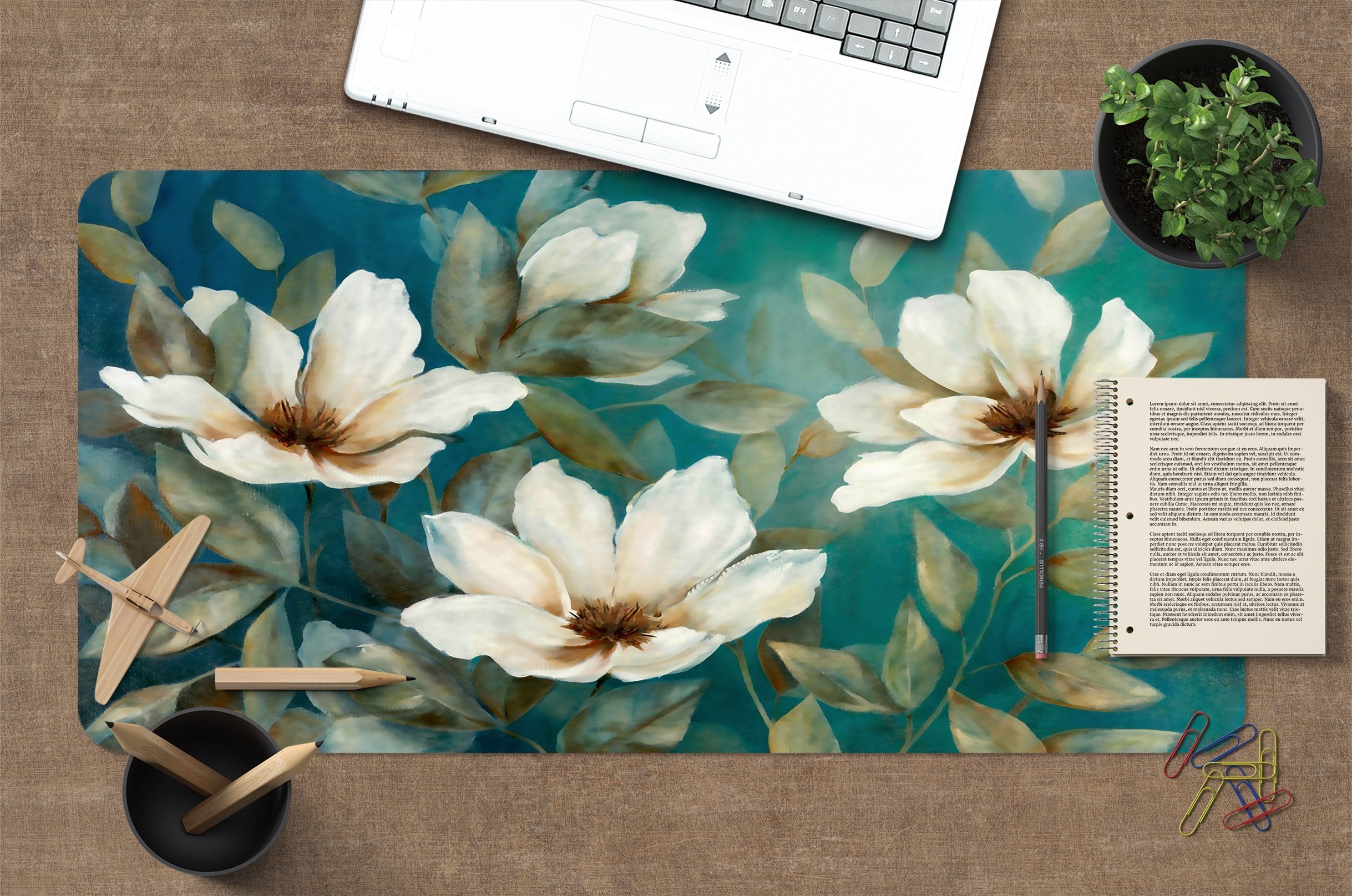 3D Flower Retro 178 Desk Mat Mat AJ Creativity Home