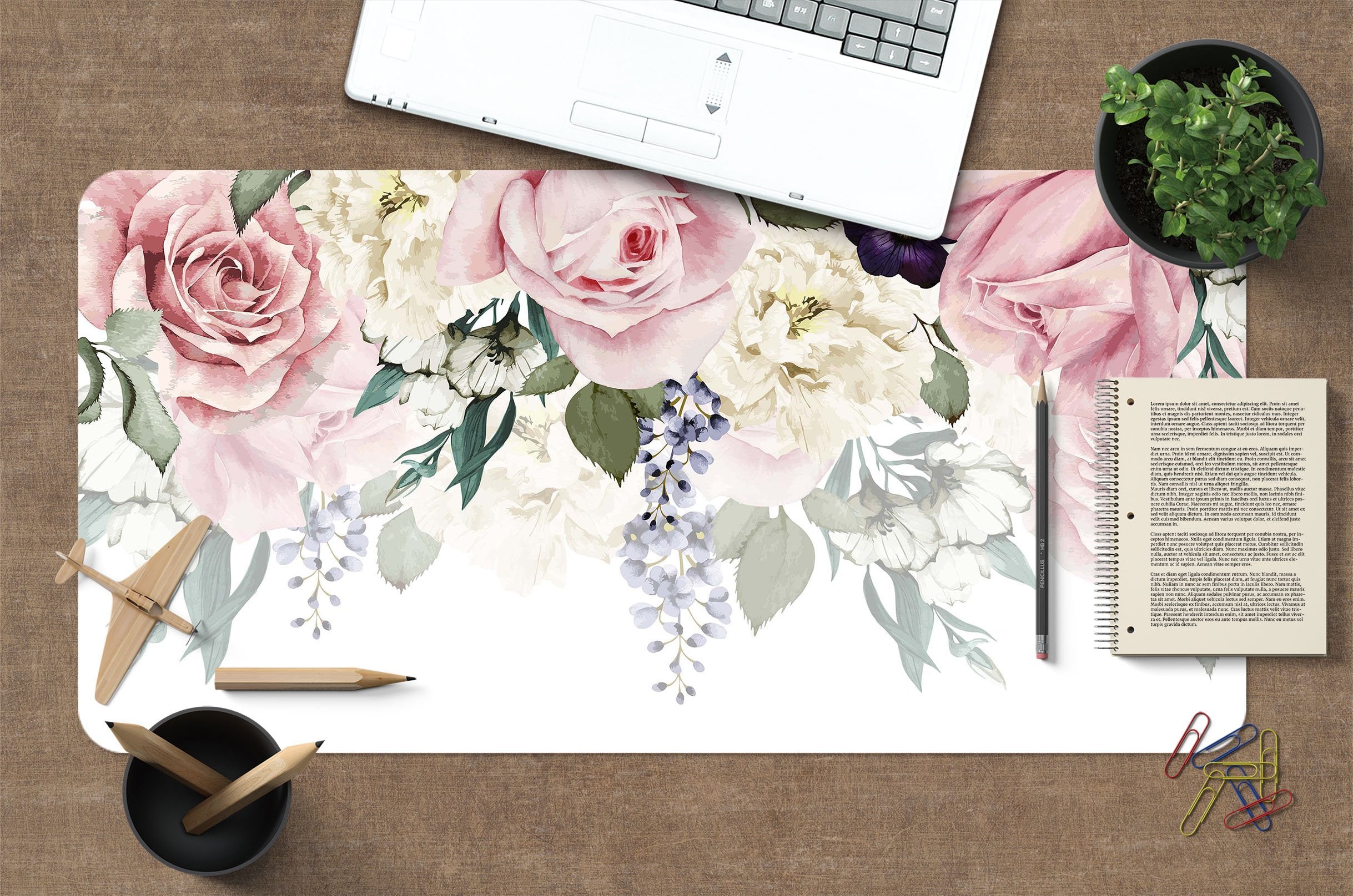 3D Flower Ring 204 Desk Mat Mat AJ Creativity Home