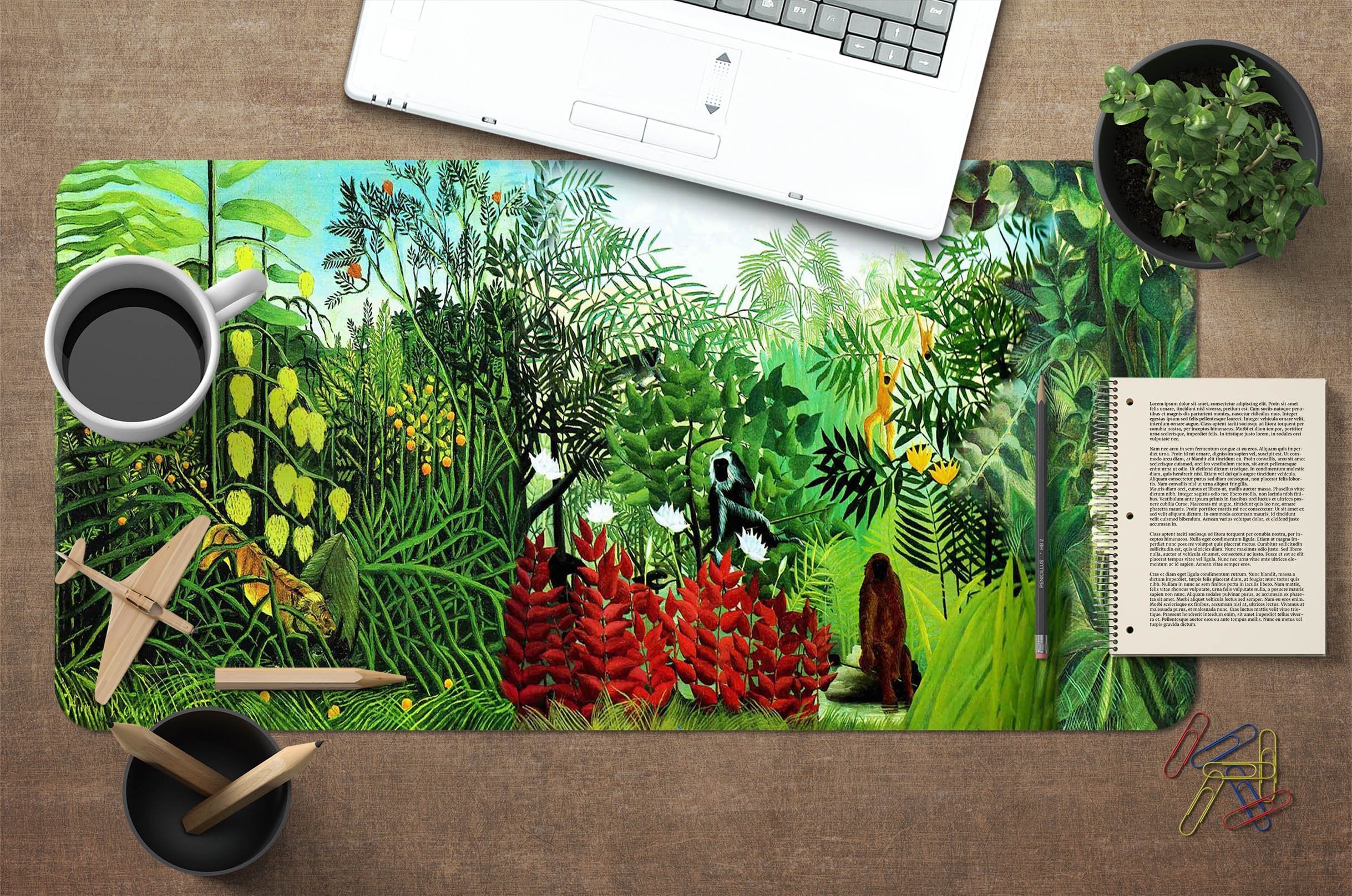 3D Hand Painted Forest 058 Desk Mat Mat AJ Creativity Home