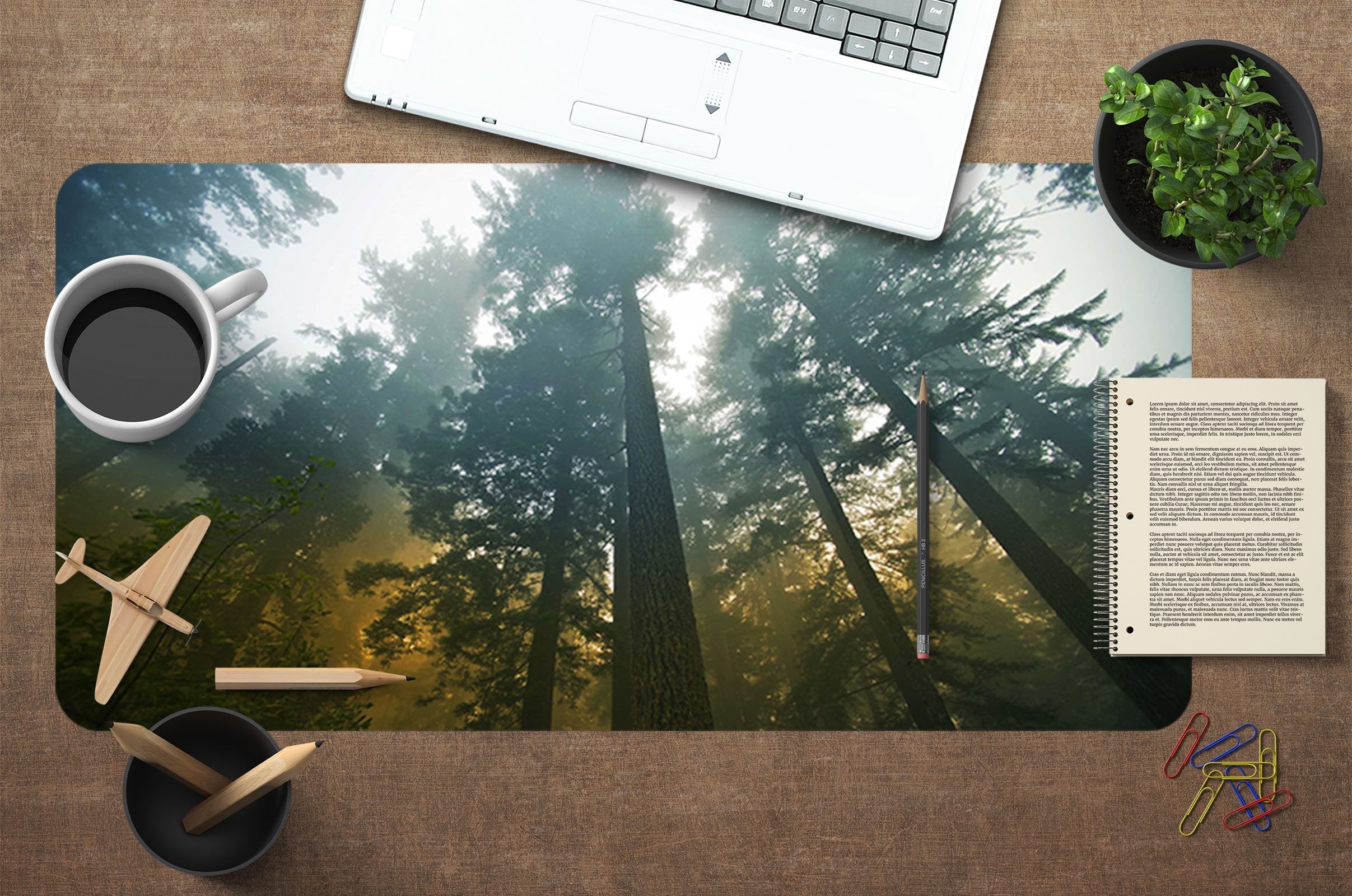 3D Sky Woods 096 Desk Mat Mat AJ Creativity Home