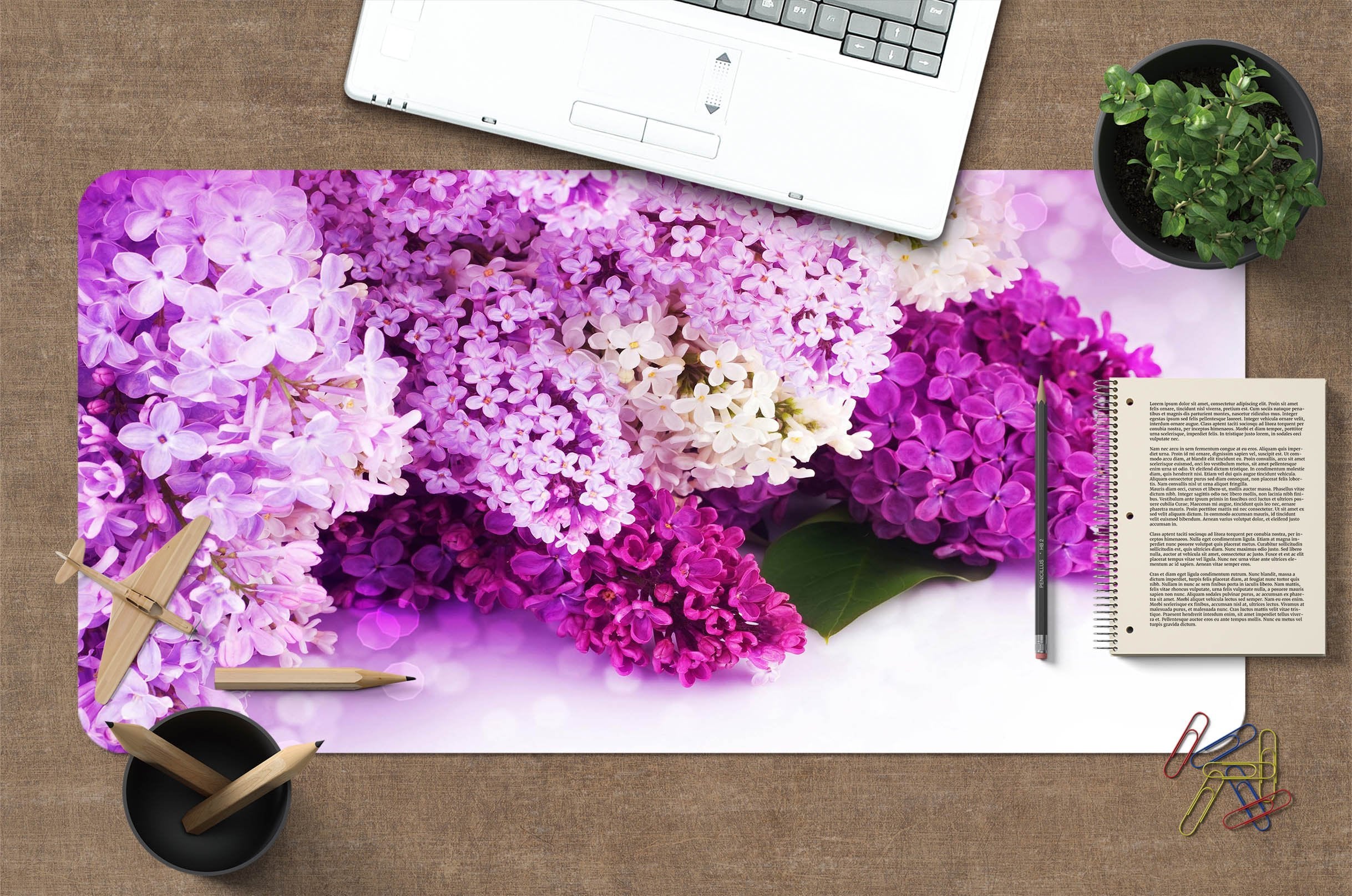 3D Violet Beautiful 099 Desk Mat Mat AJ Creativity Home
