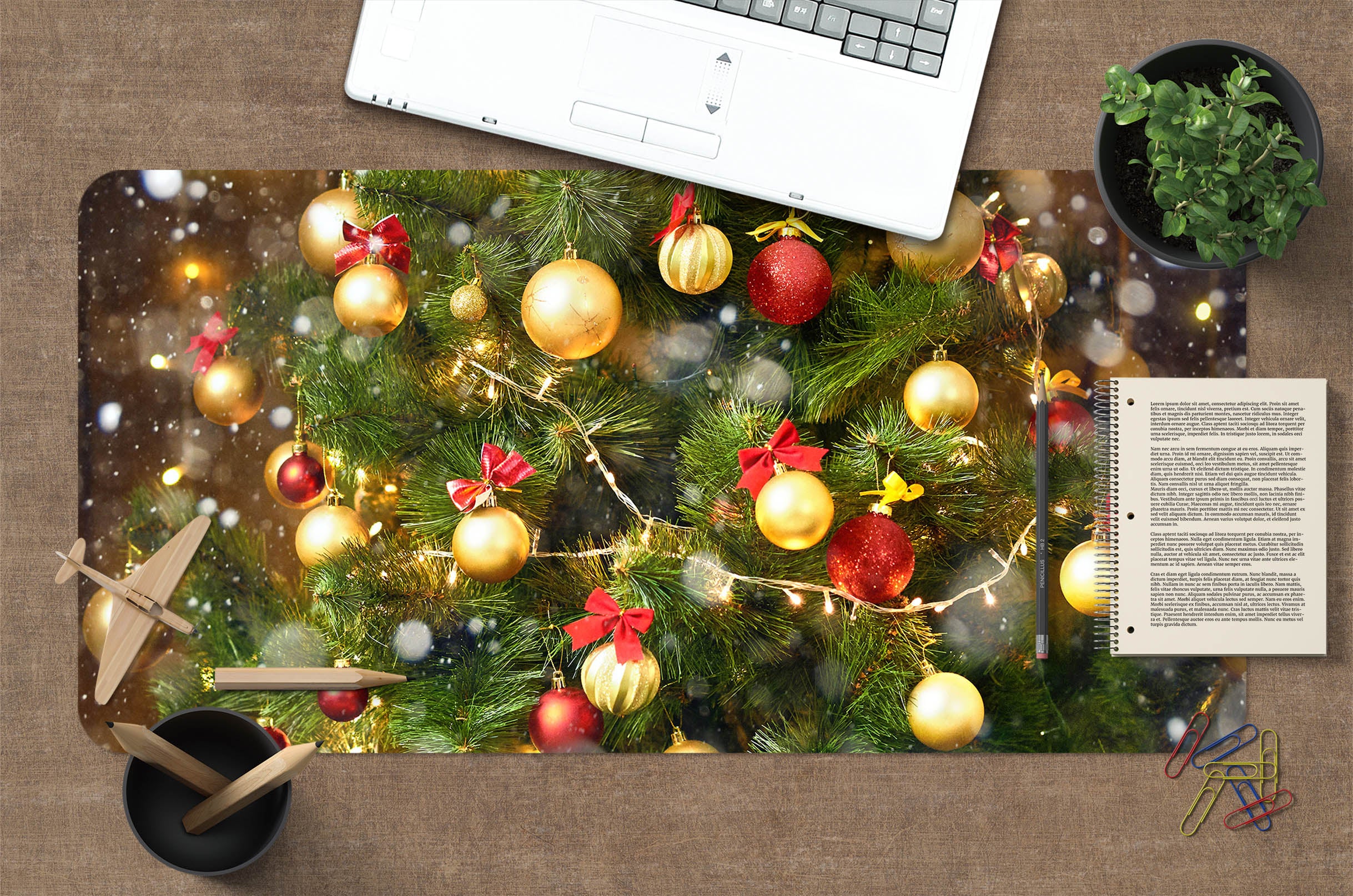 3D Ball Pendant 53222 Christmas Desk Mat Xmas