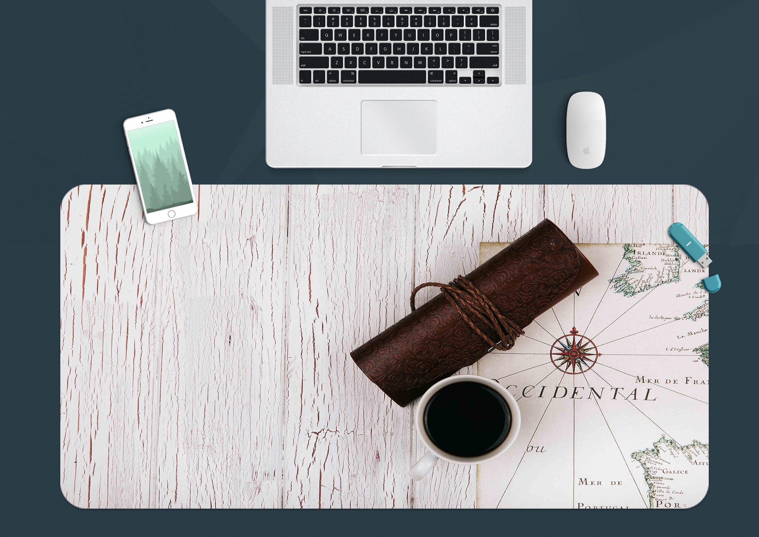 3D Coffee Paper 110 Desk Mat Mat AJ Creativity Home