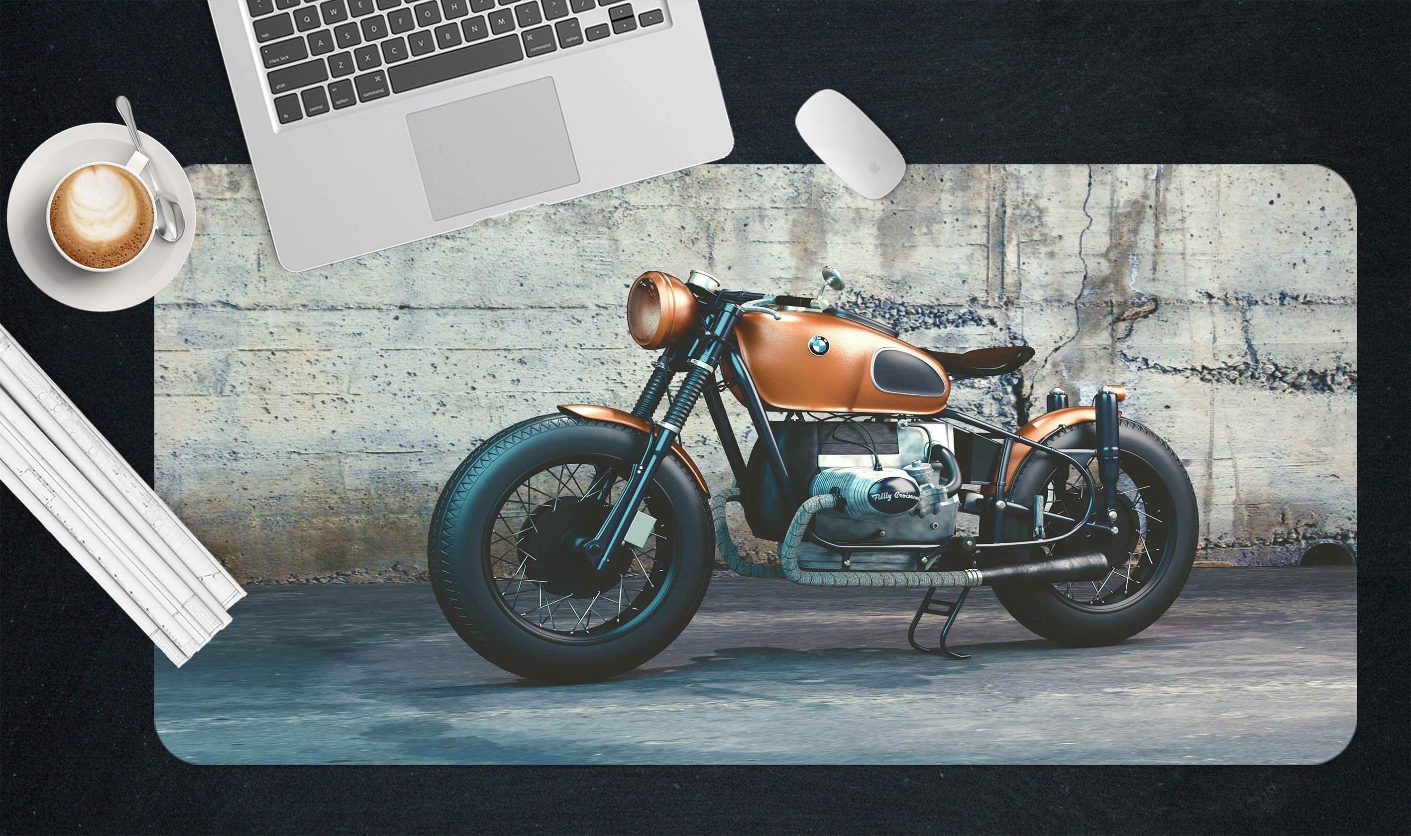 3D Motorcycle Riding 133 Desk Mat Mat AJ Creativity Home