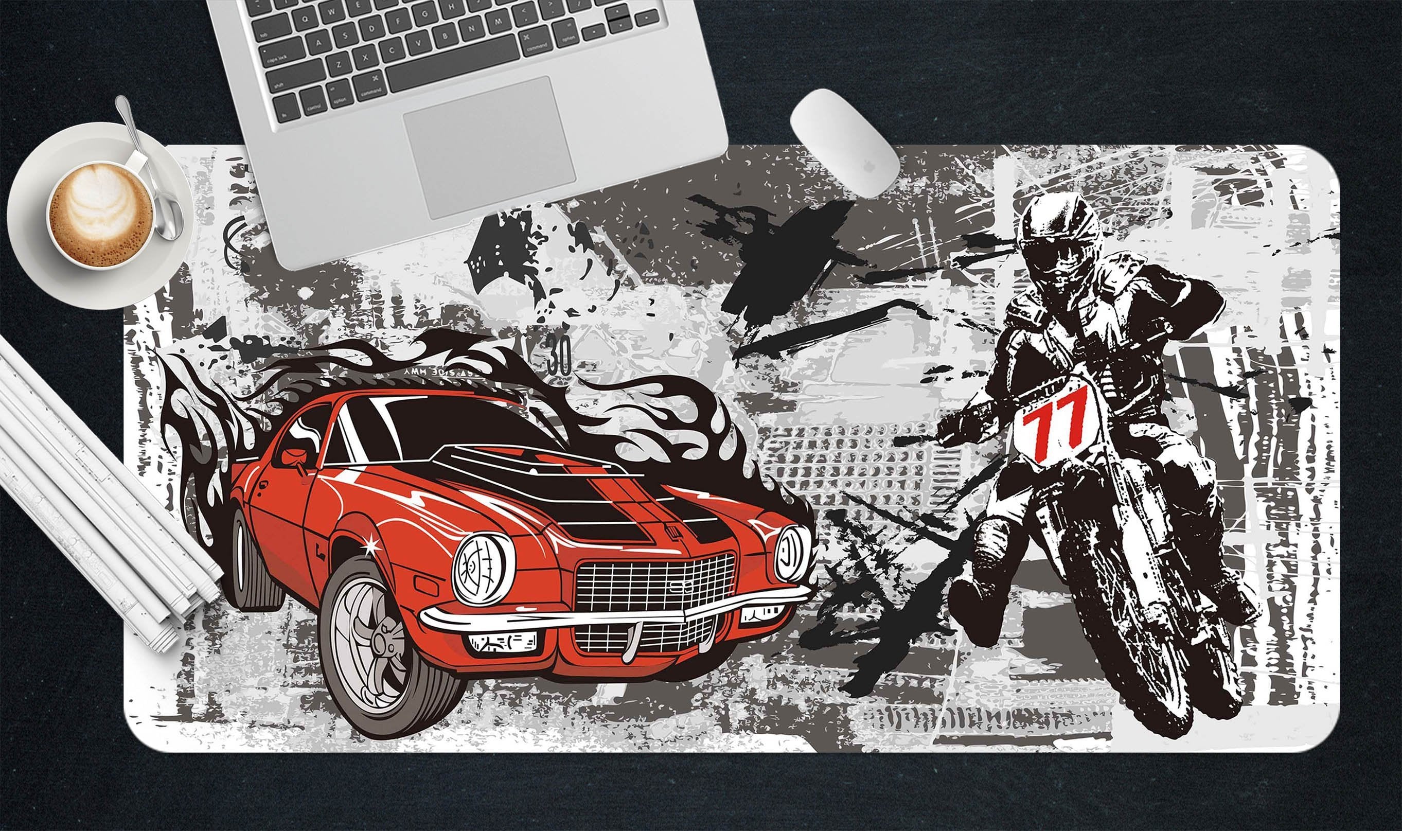 3D Painting Motorcycle 189 Desk Mat Mat AJ Creativity Home