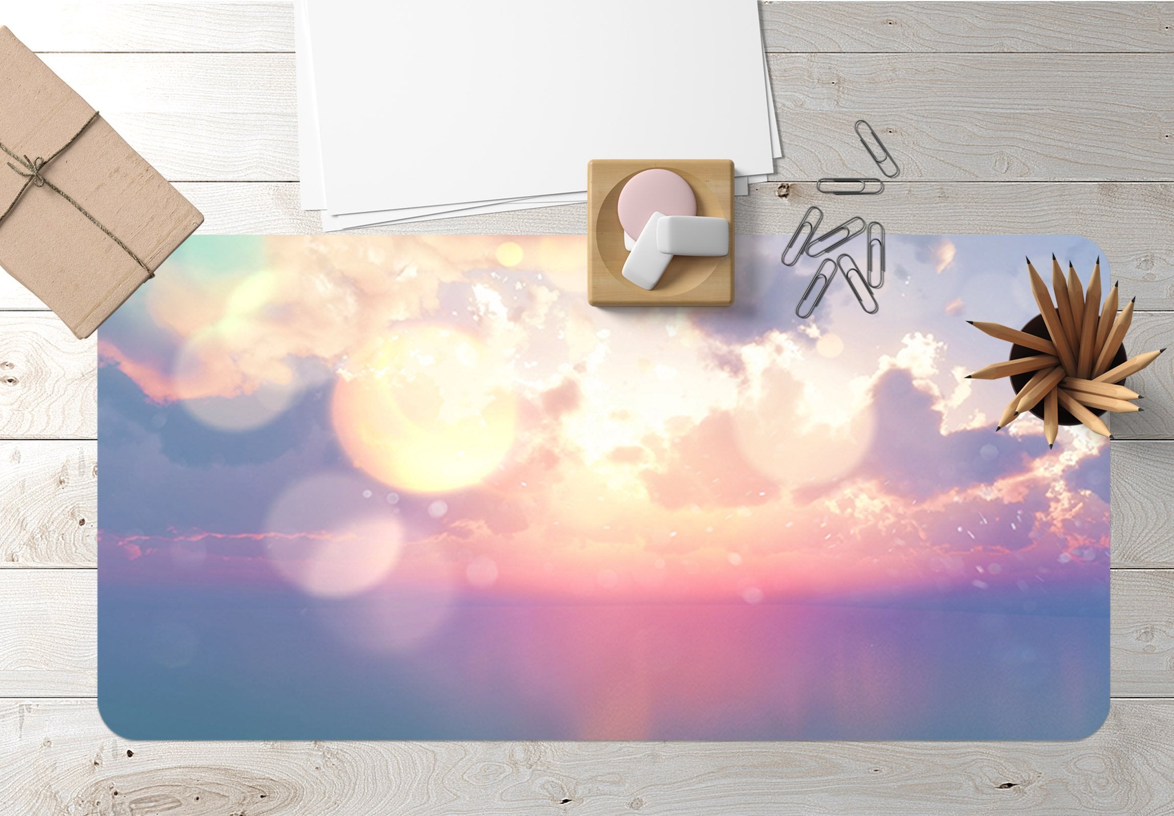 3D Sunshine Halo 029 Desk Mat Mat AJ Creativity Home
