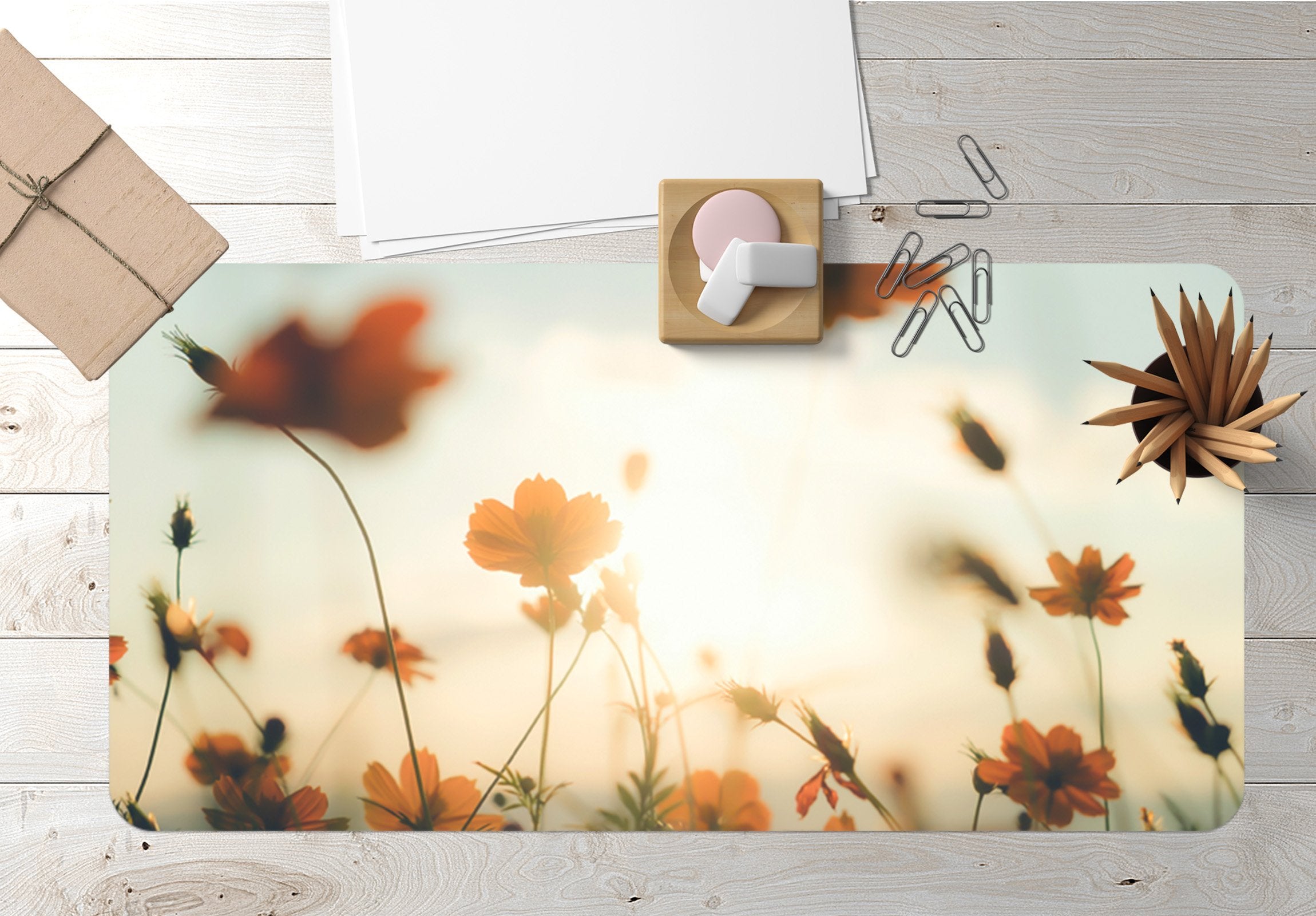 3D Halo Flowers 032 Desk Mat Mat AJ Creativity Home