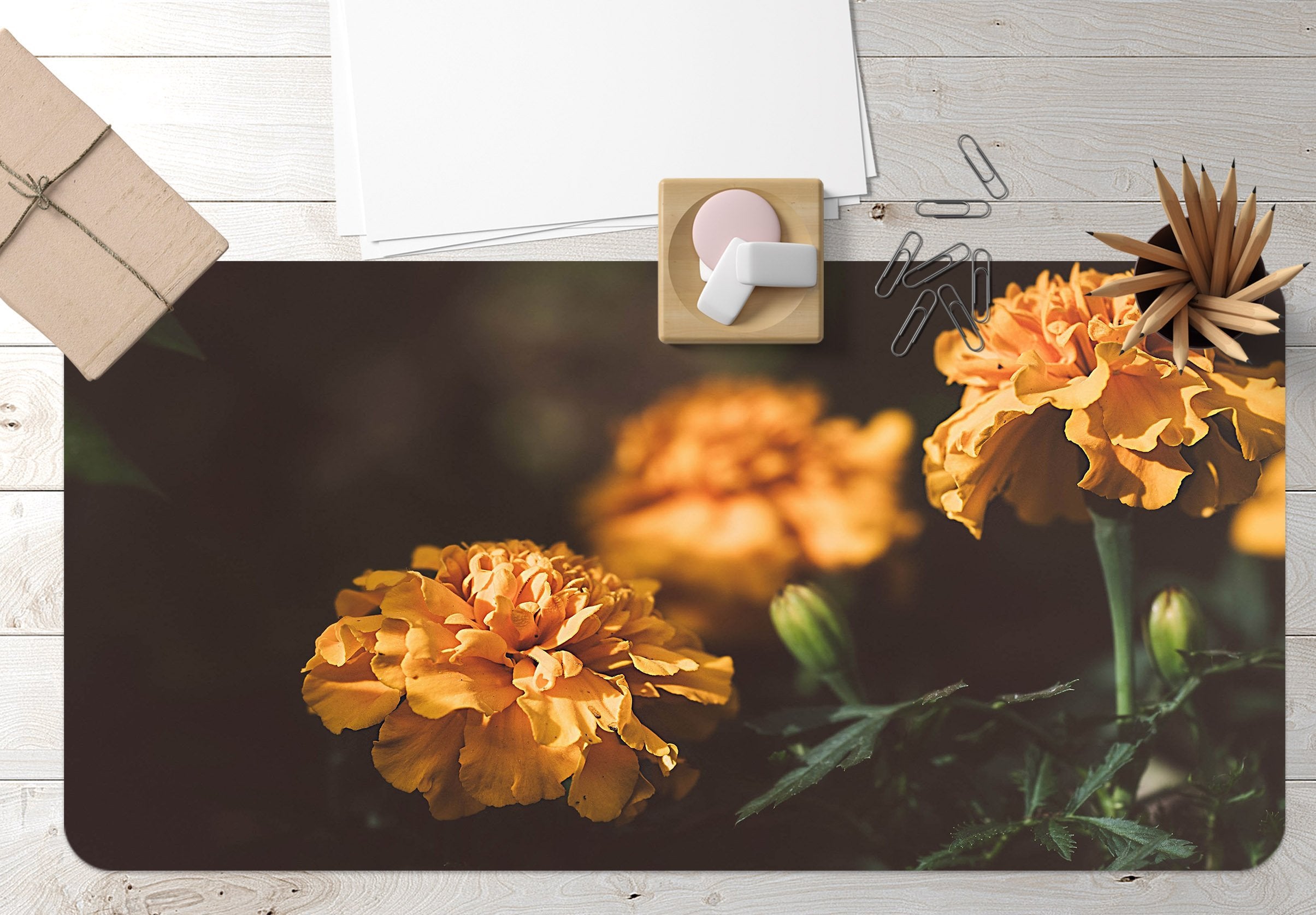 3D Yellow Flower 166 Desk Mat Mat AJ Creativity Home