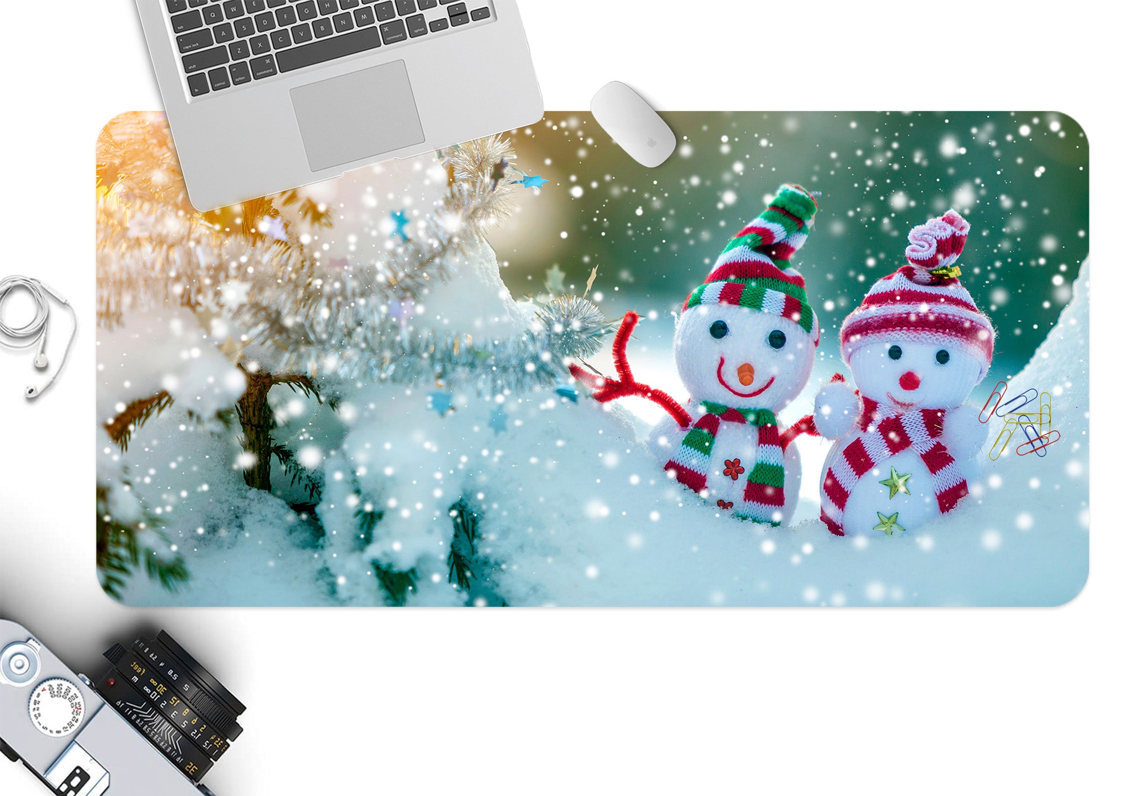 3D Snowman Doll 53230 Christmas Desk Mat Xmas