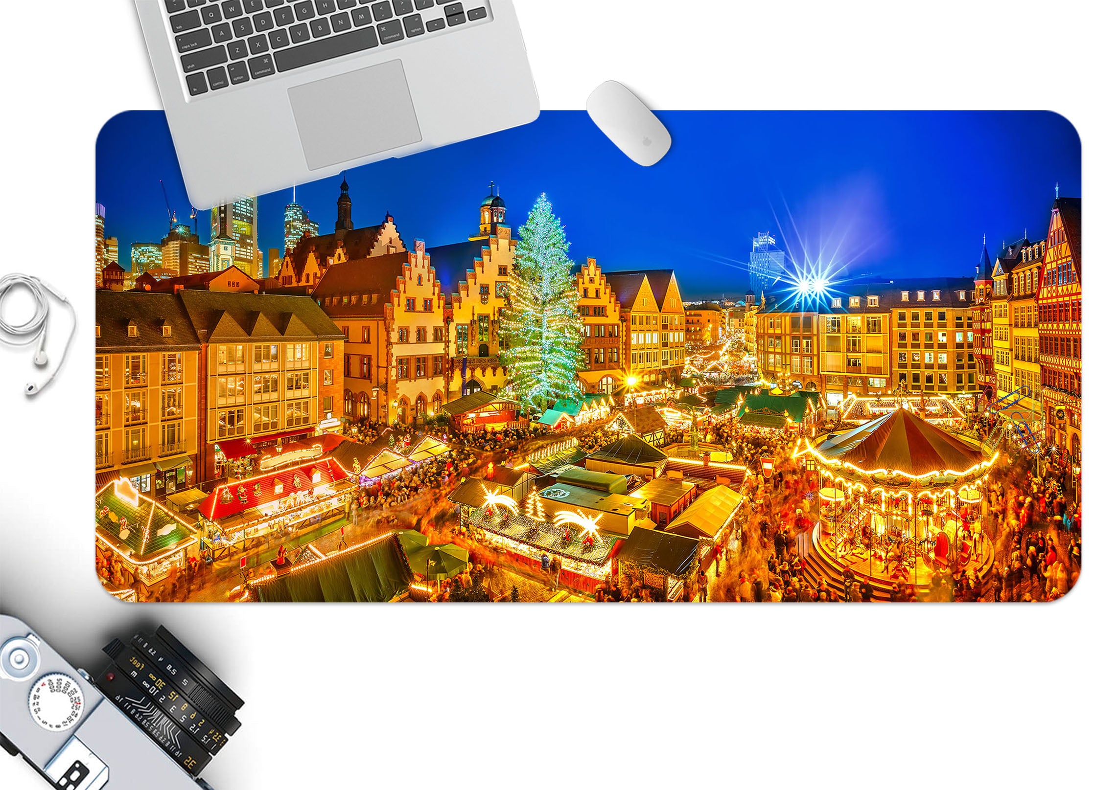 3D Golden House Lights 53186 Christmas Desk Mat Xmas