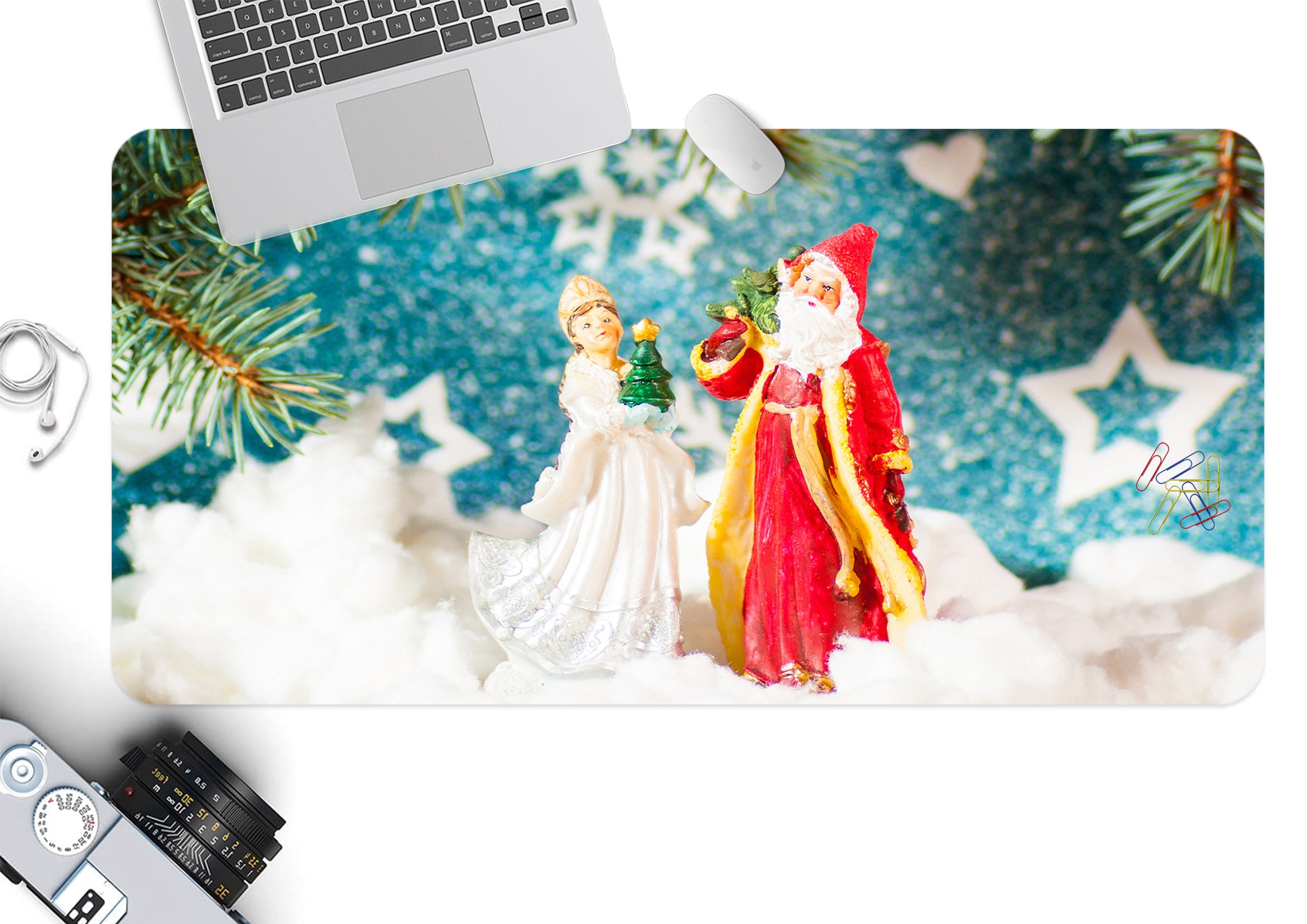 3D Santa Claus Ornaments 53213 Christmas Desk Mat Xmas