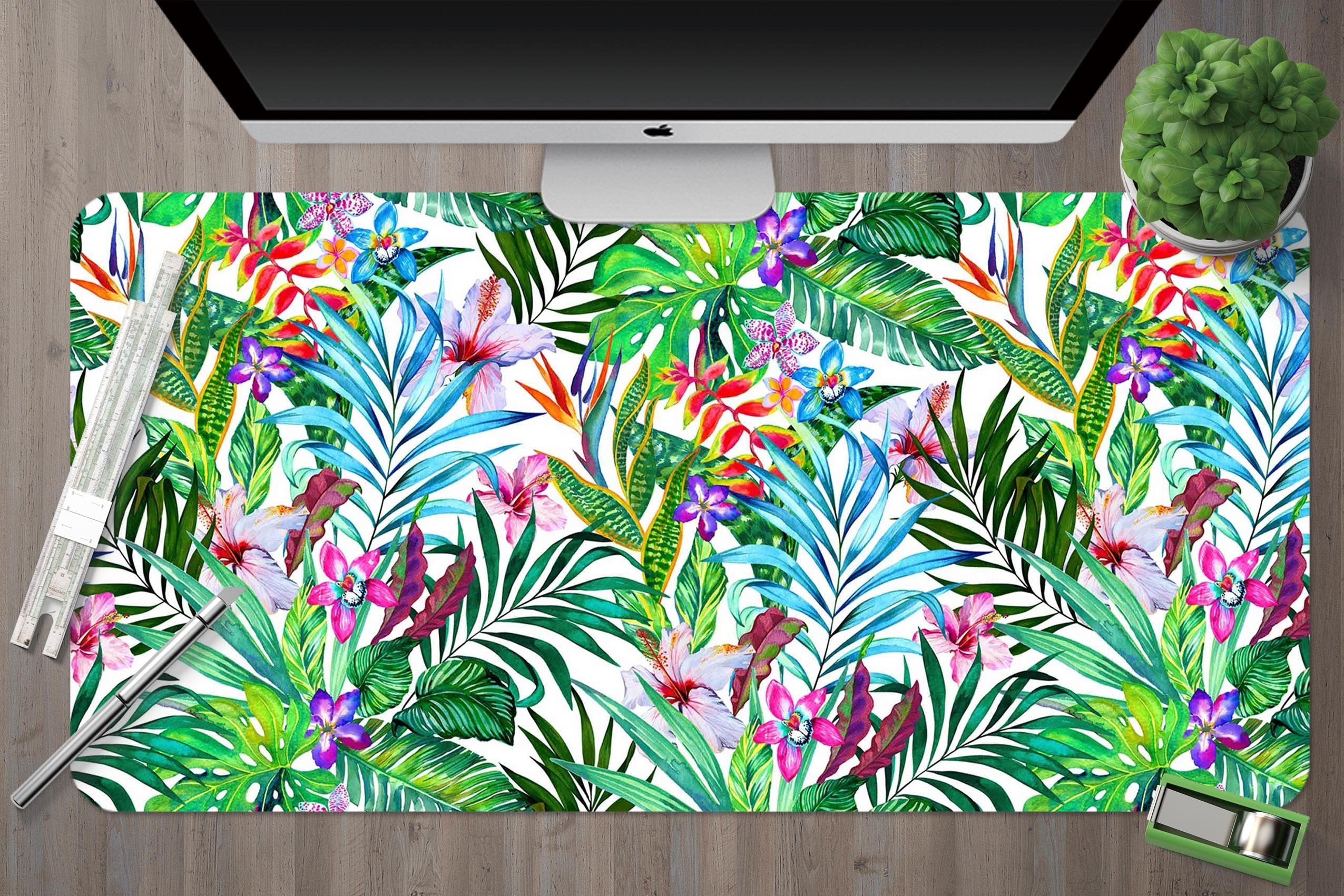 3D Bright Plants 142 Desk Mat Mat AJ Creativity Home