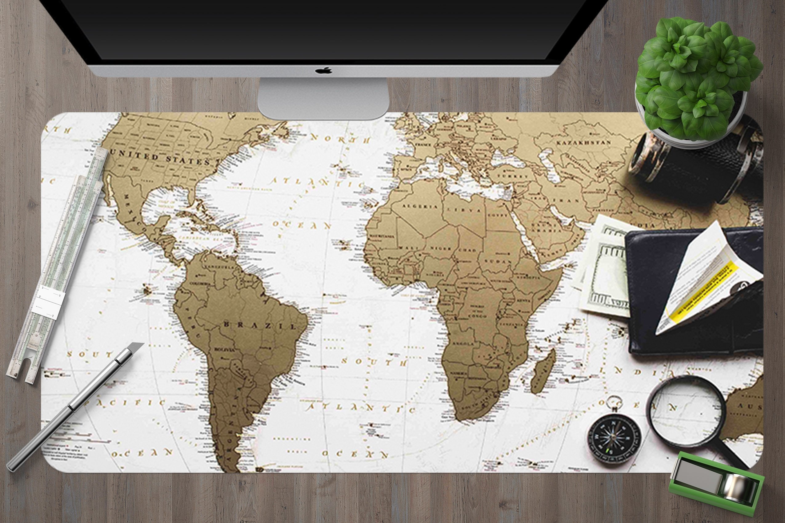 3D Map Magnifier 073 Desk Mat Mat AJ Creativity Home